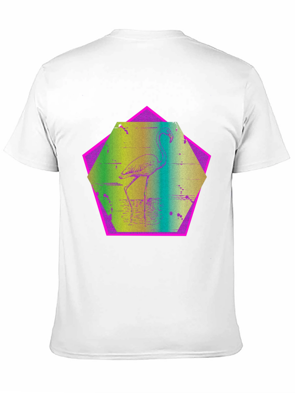 Retro Flamingo T-Shirt - Black Graphic Tee