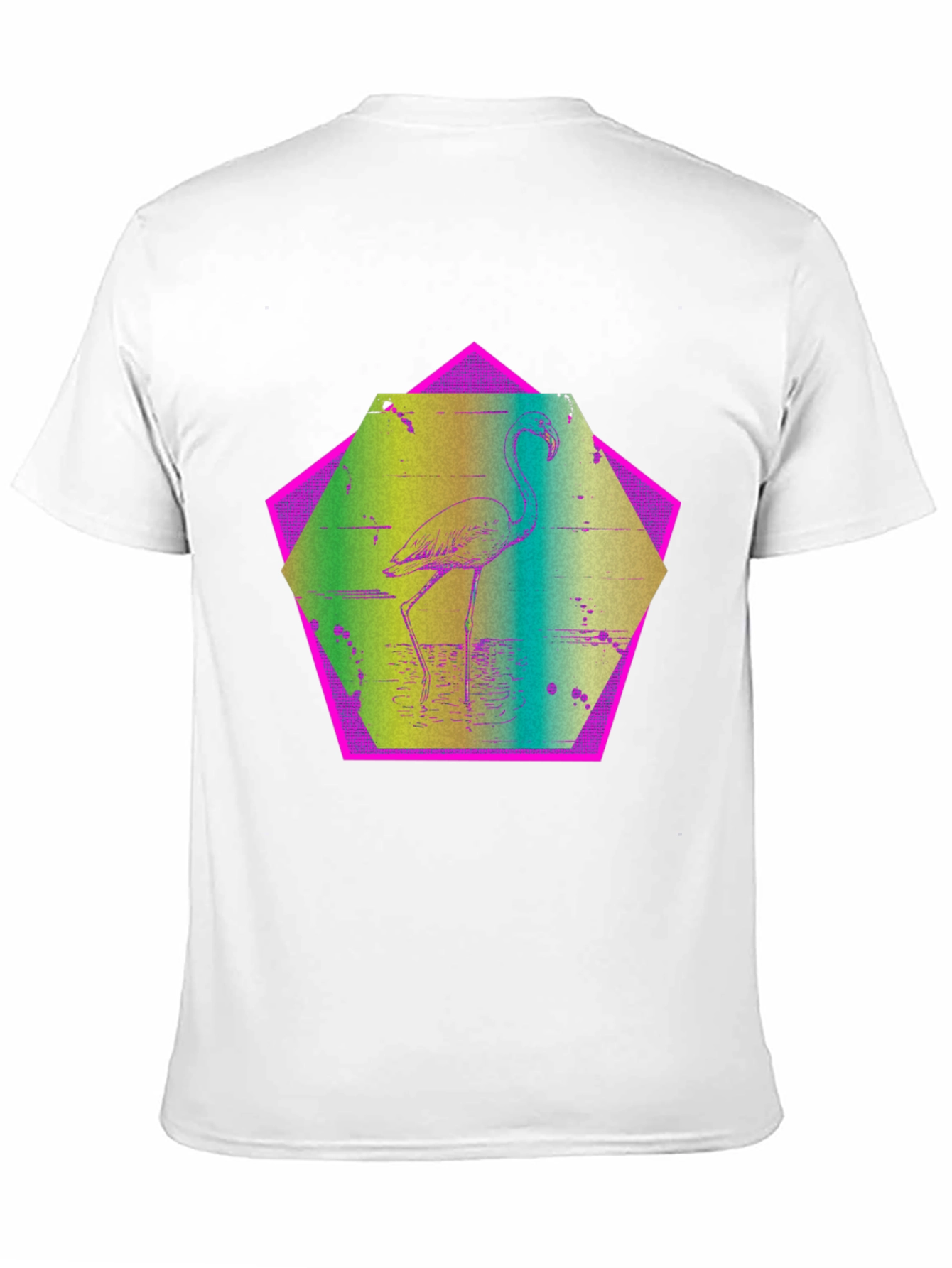 Retro Flamingo T-Shirt - Black Graphic Tee