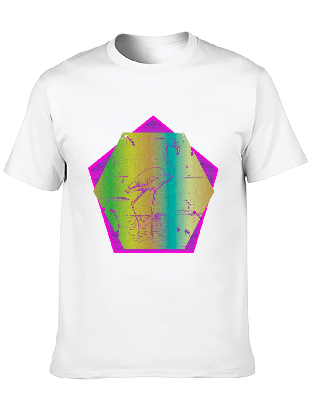 Retro Flamingo T-Shirt - Black Graphic Tee