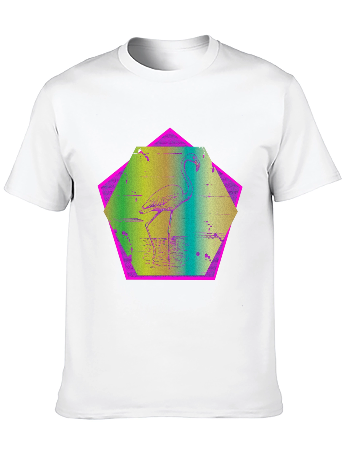 Retro Flamingo T-Shirt - Black Graphic Tee