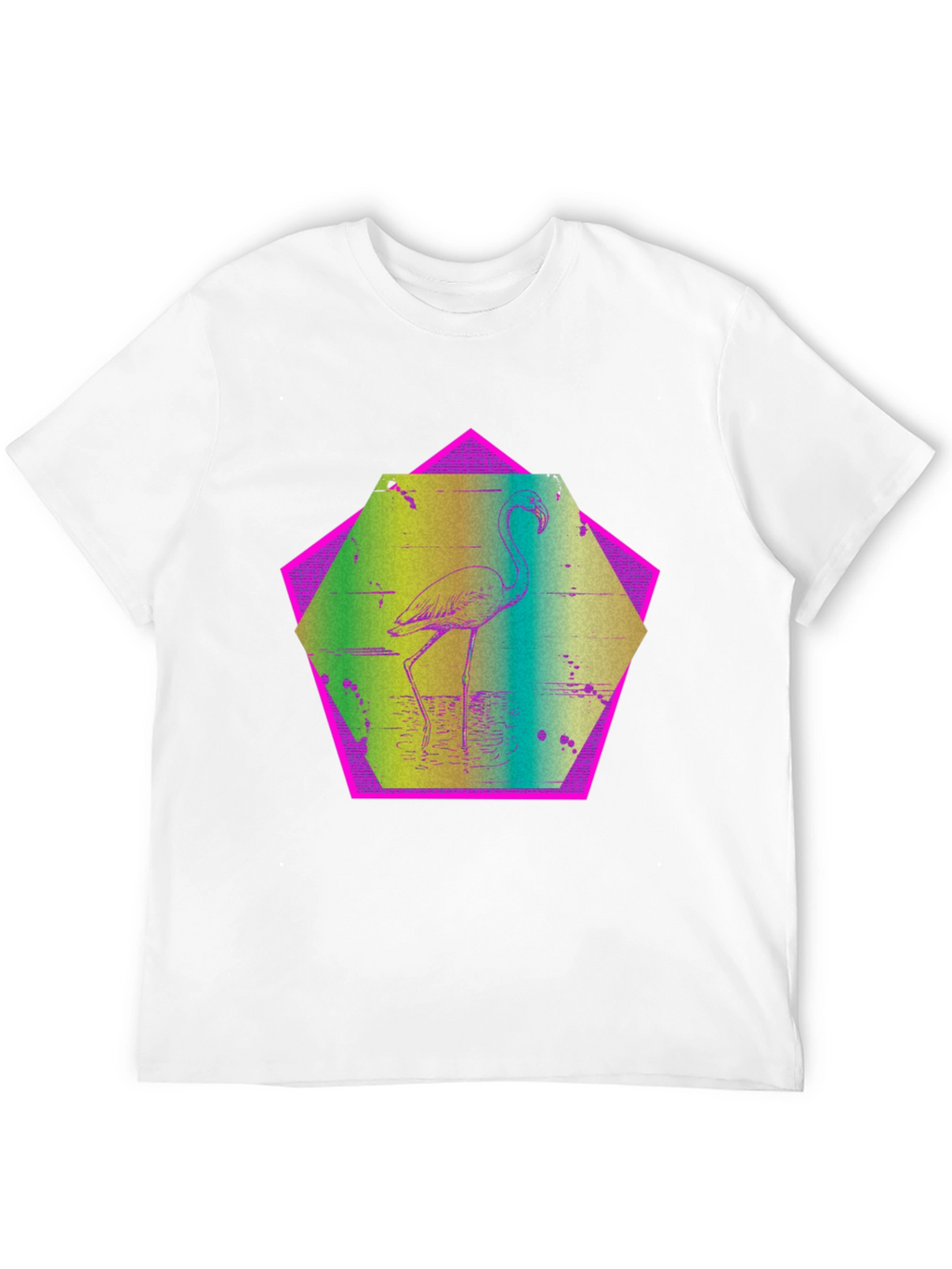 Retro Flamingo T-Shirt - Black Graphic Tee