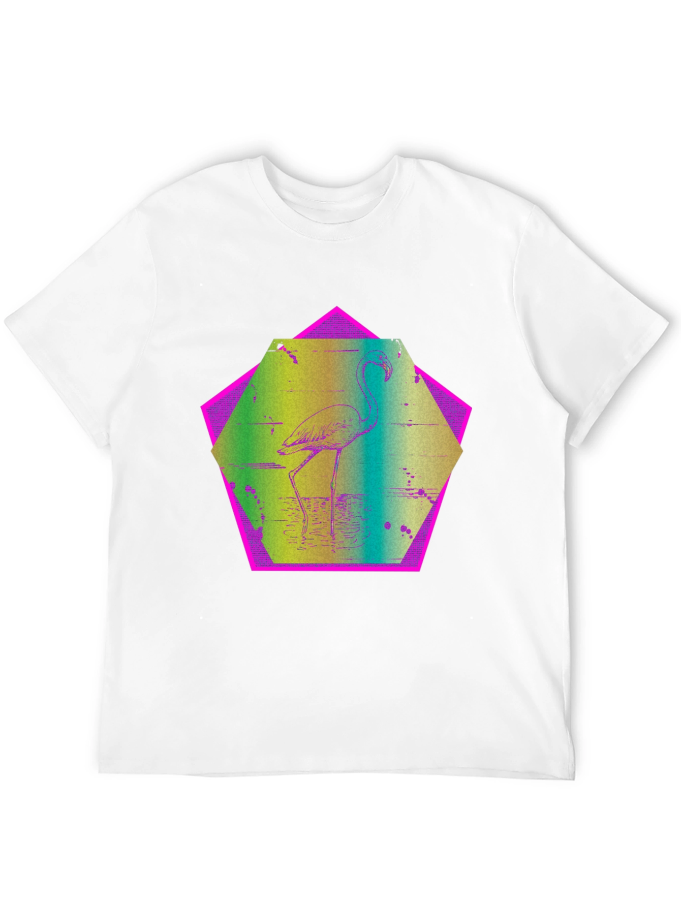 Retro Flamingo T-Shirt - Black Graphic Tee