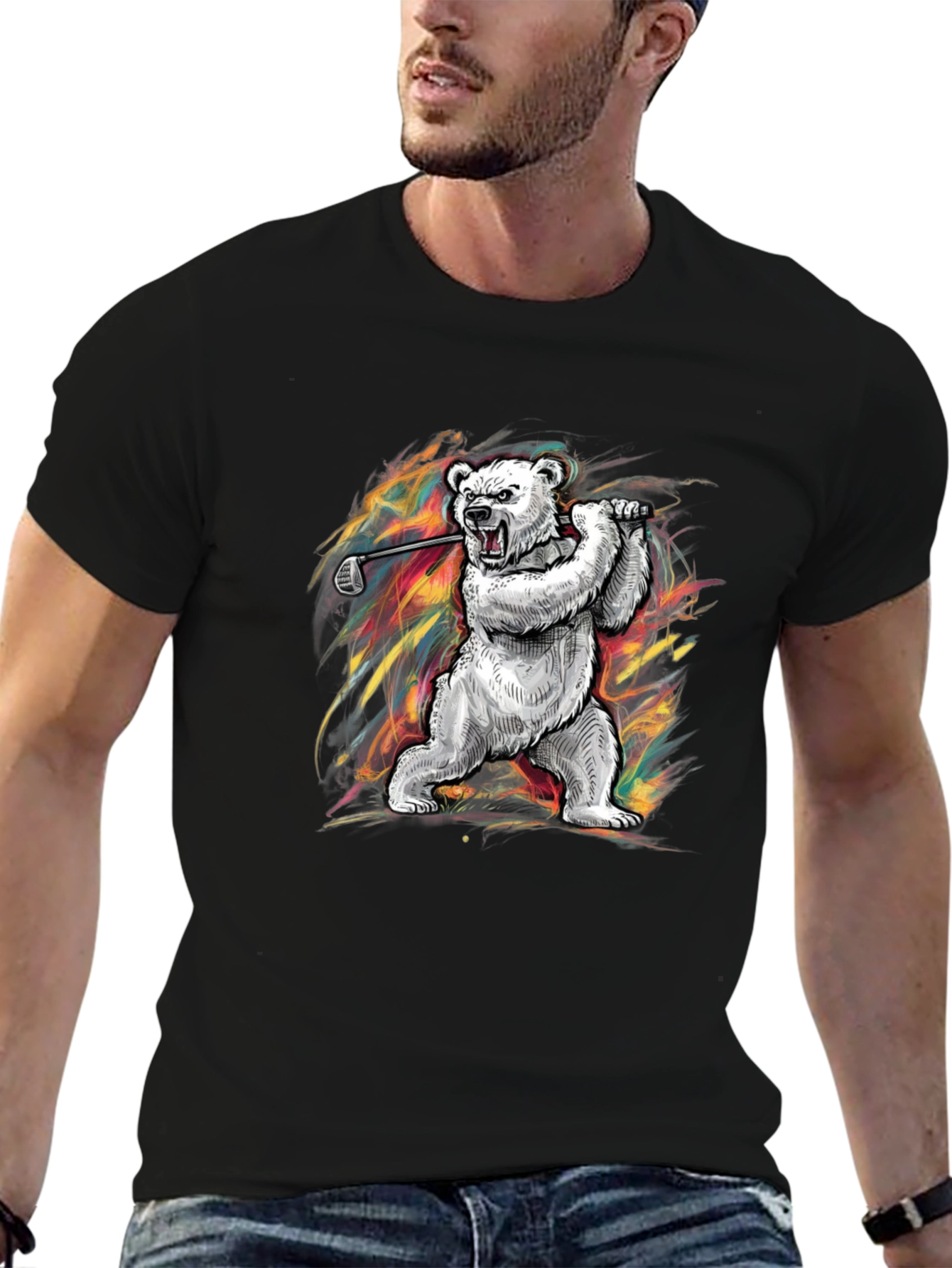 Golf Bear Tee - Fierce Style for the Fairway!