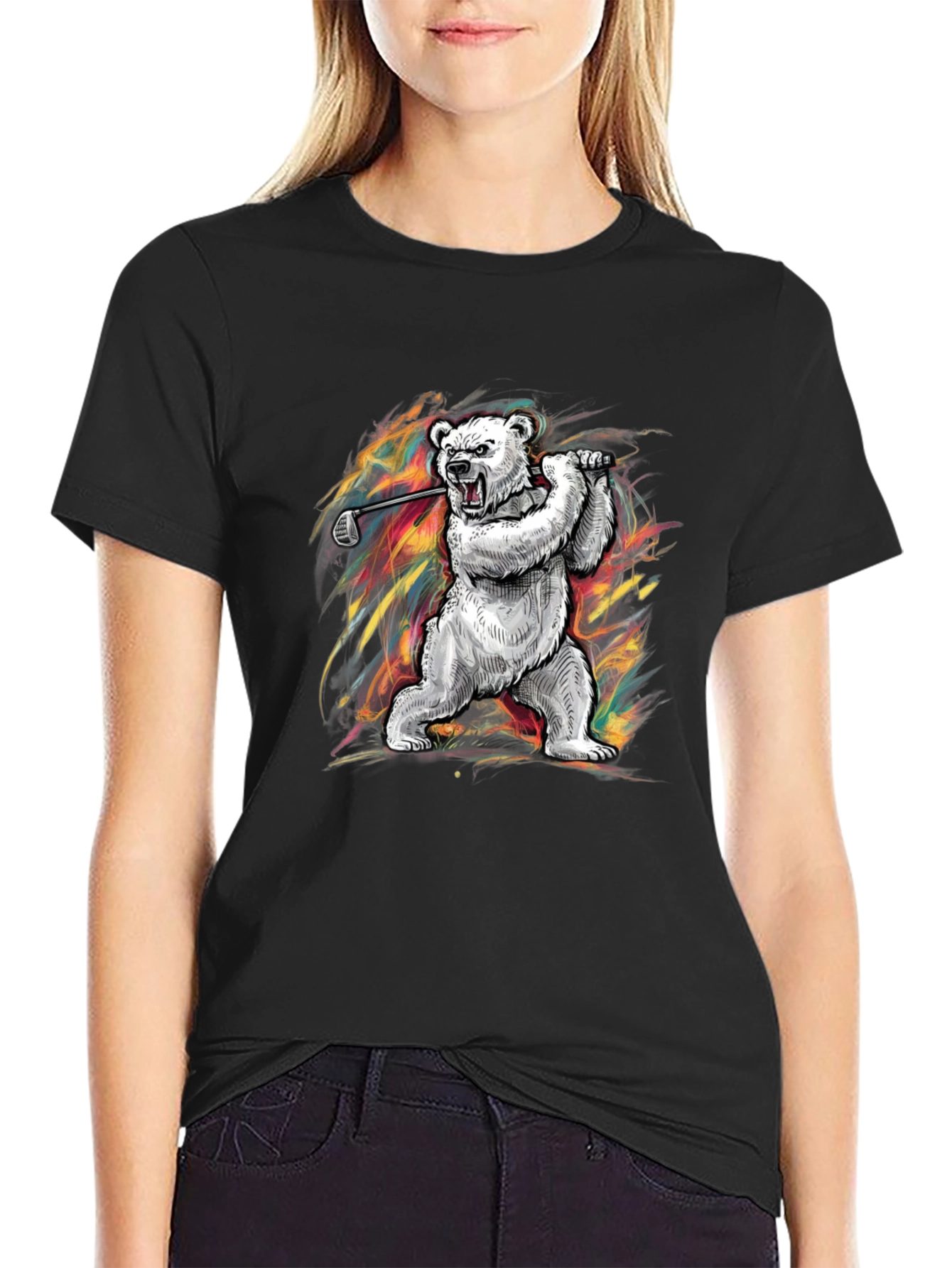 Golf Bear Tee - Fierce Style for the Fairway!