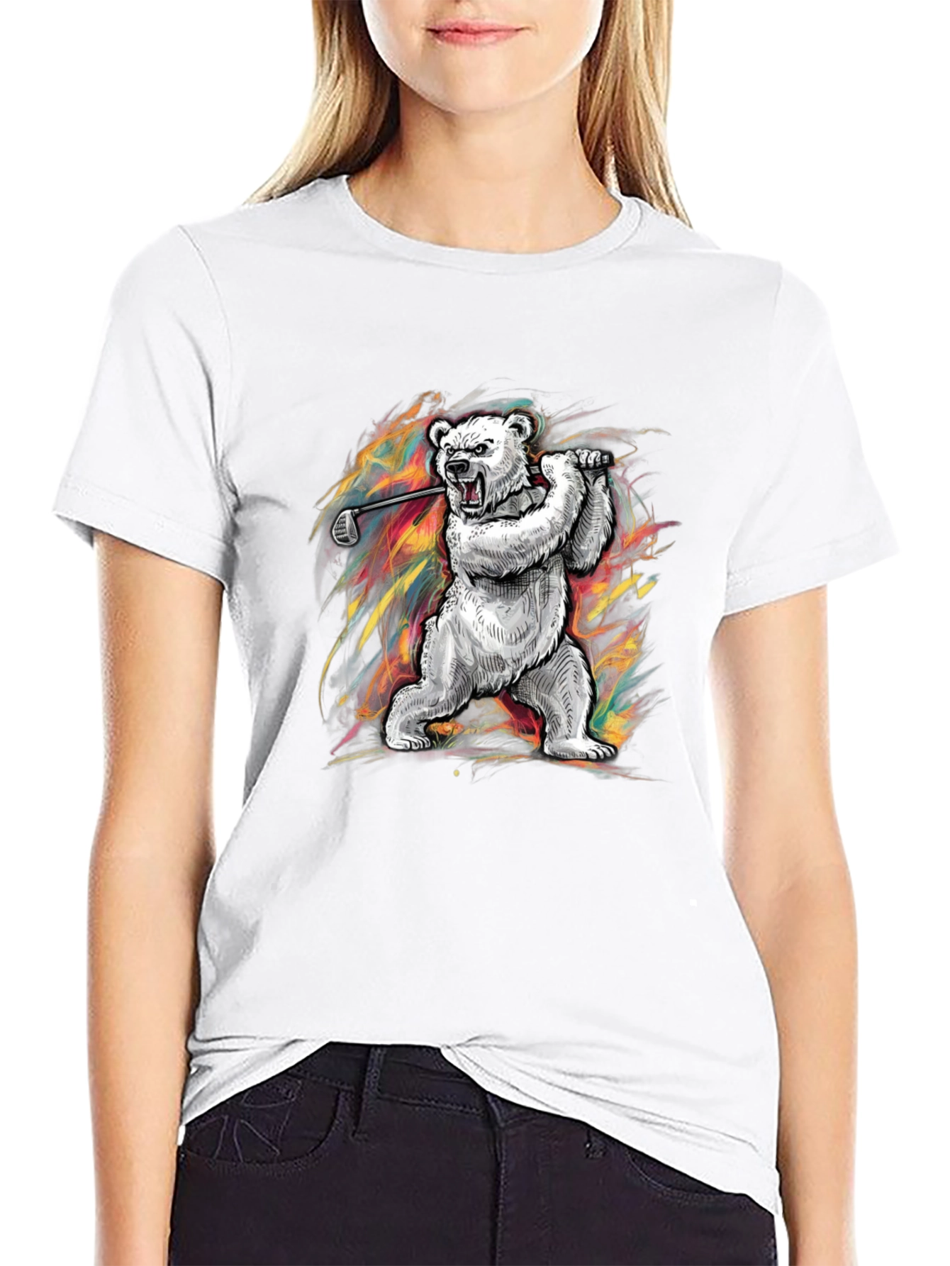 Golf Bear Tee - Fierce Style for the Fairway!