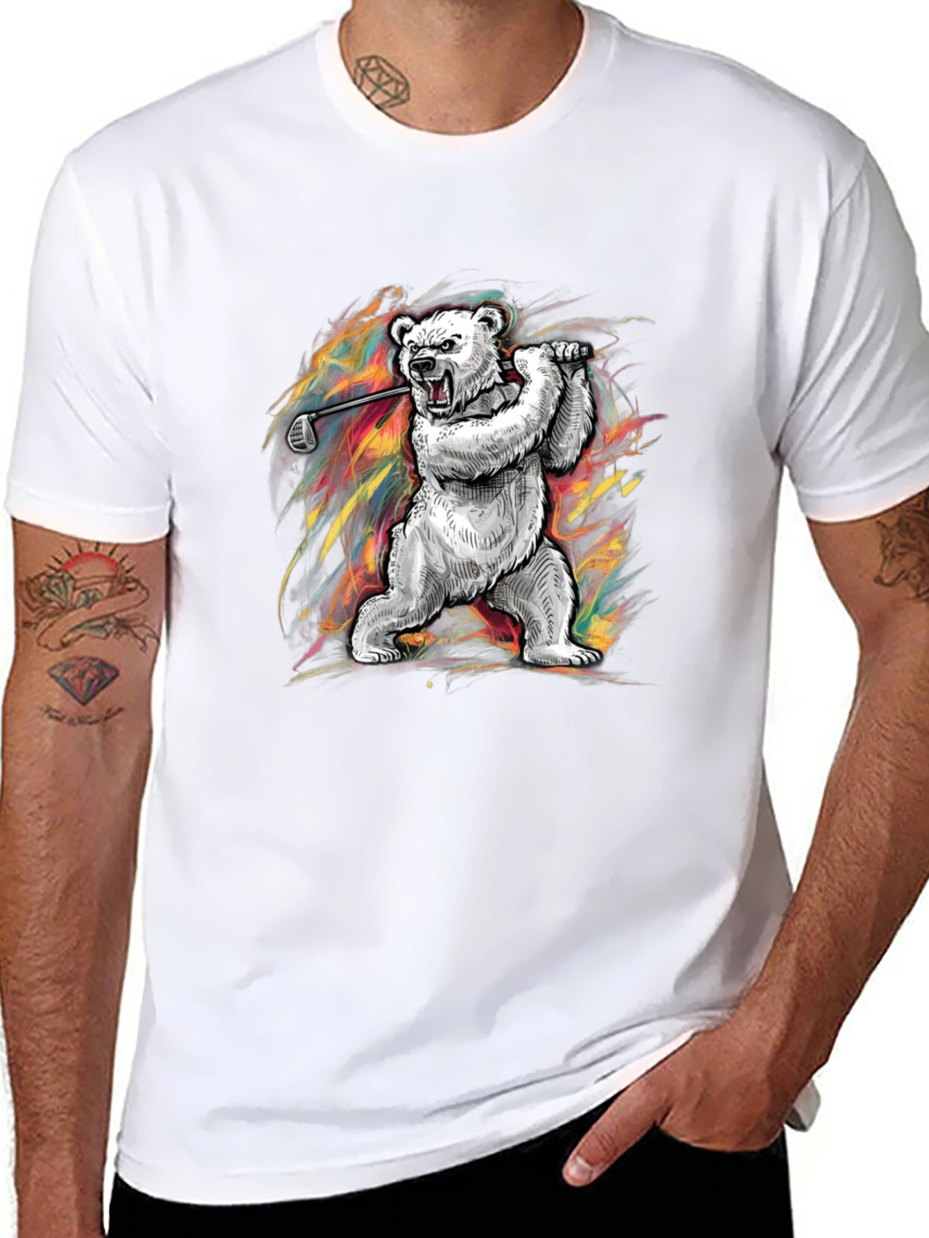 Golf Bear Tee - Fierce Style for the Fairway!