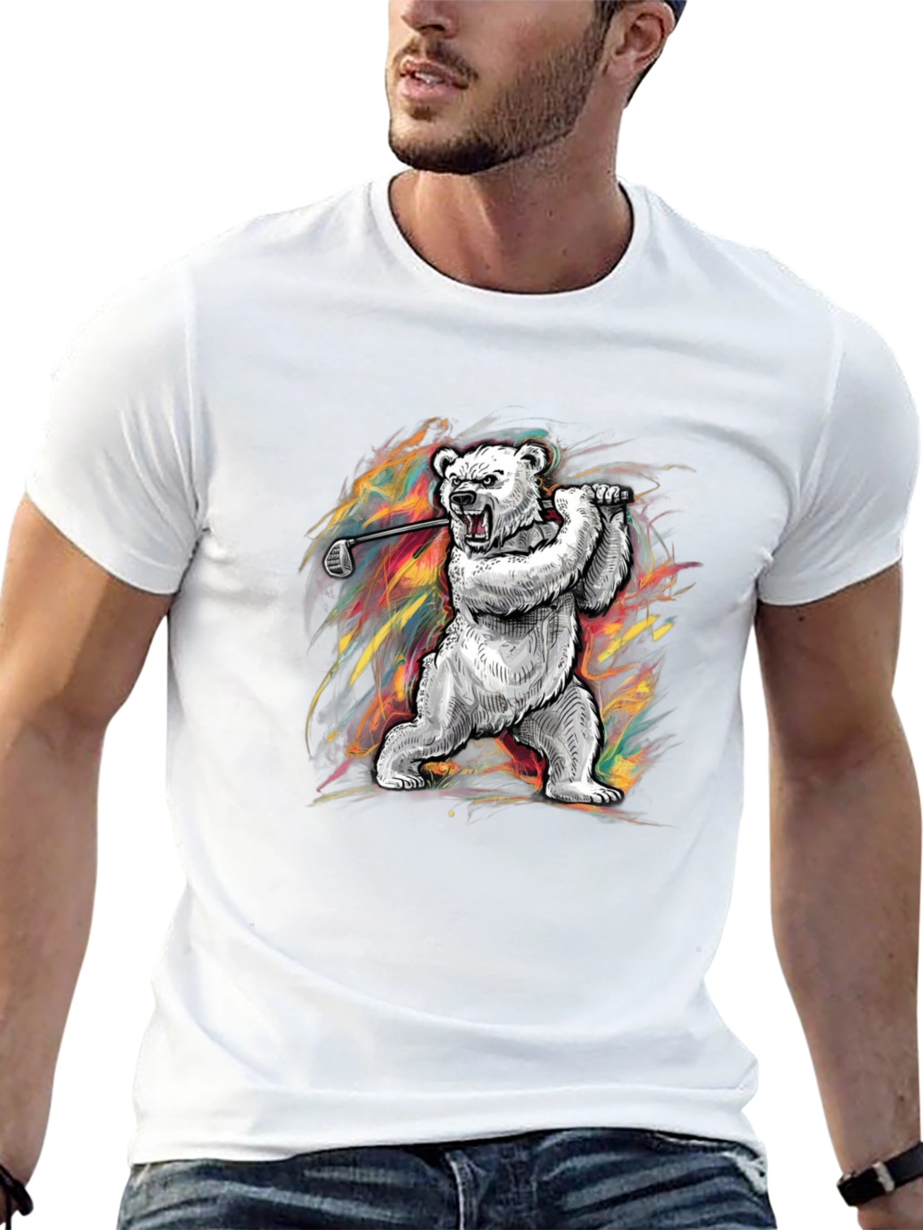 Golf Bear Tee - Fierce Style for the Fairway!