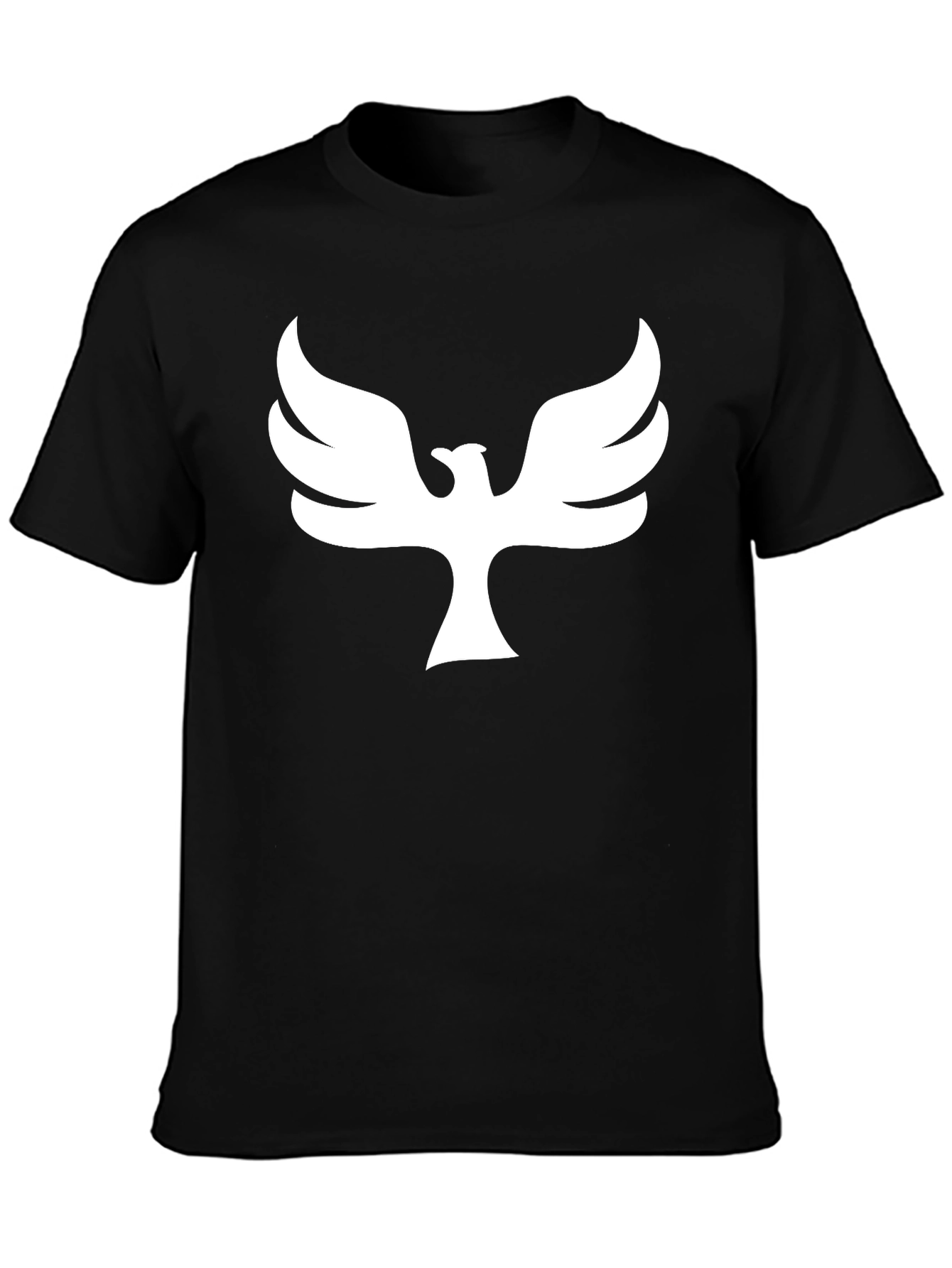Phoenix Graphic Print T-Shirt - Black