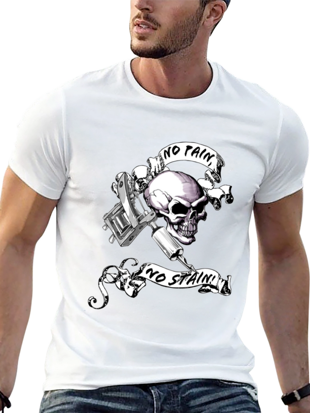 Skull & Tattoo Machine Graphic Tee