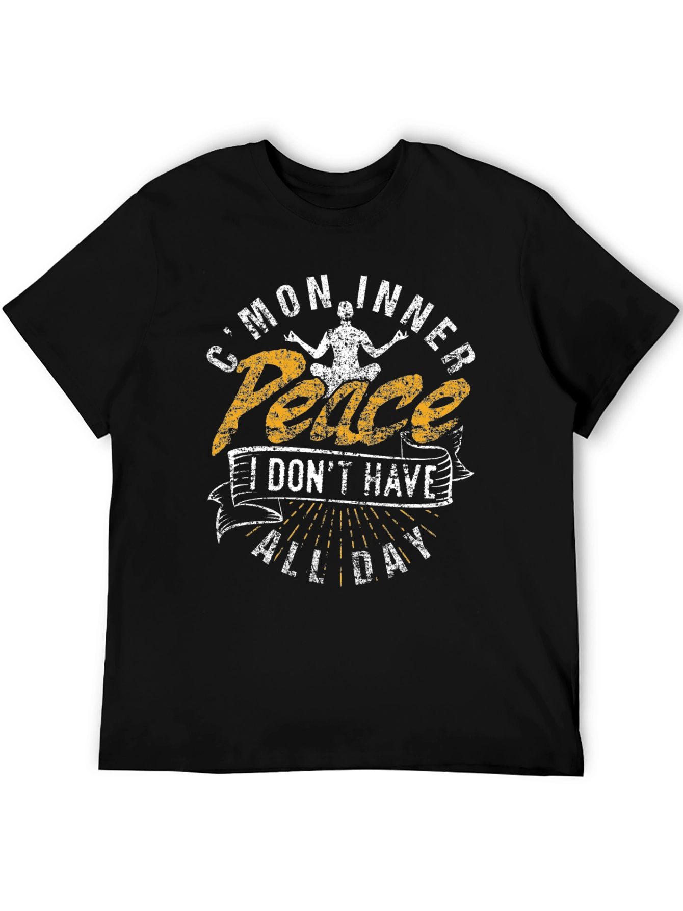Cmon Inner Peace Mens Graphic T-Shirt