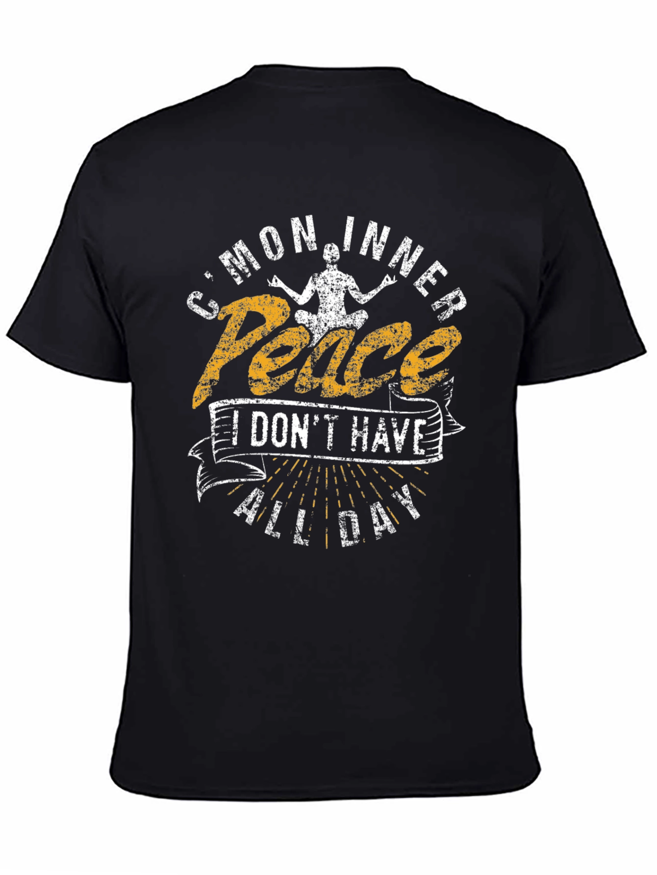 Cmon Inner Peace Mens Graphic T-Shirt