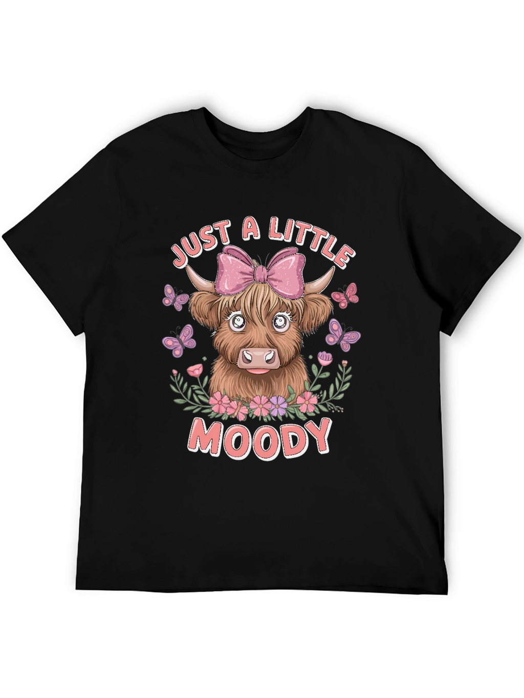 Just A Little Moody Cow Graphic T-Shirt