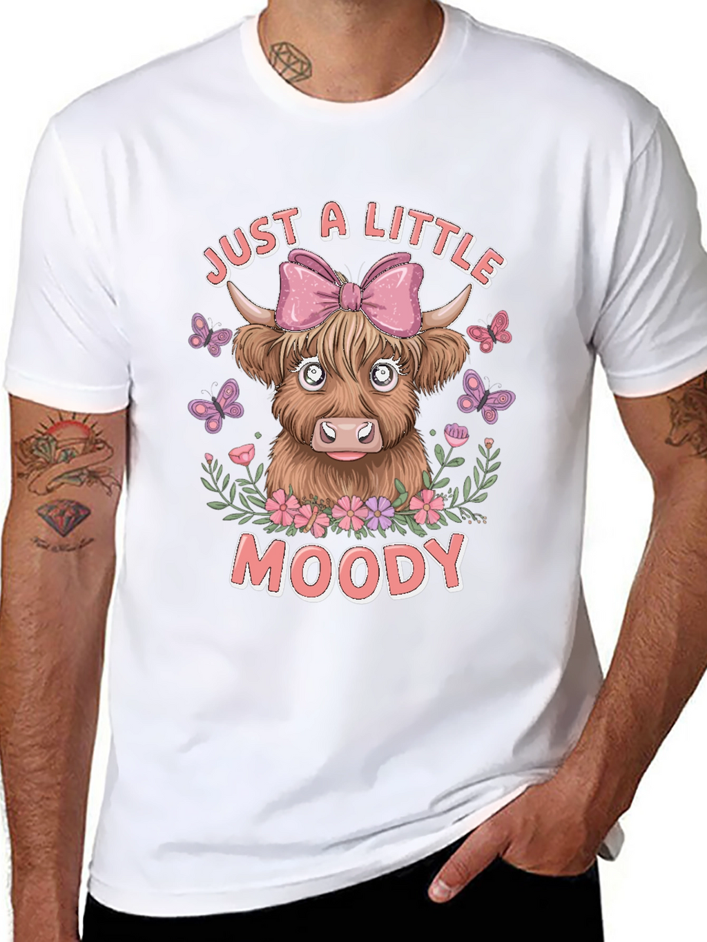 Just A Little Moody Cow Graphic T-Shirt