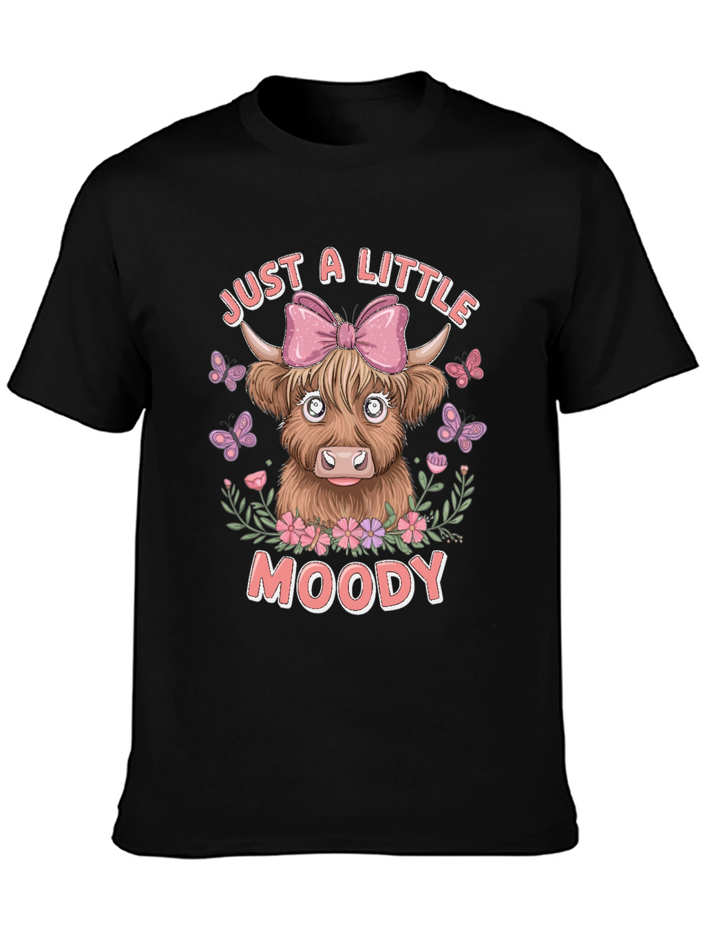 Just A Little Moody Cow Graphic T-Shirt