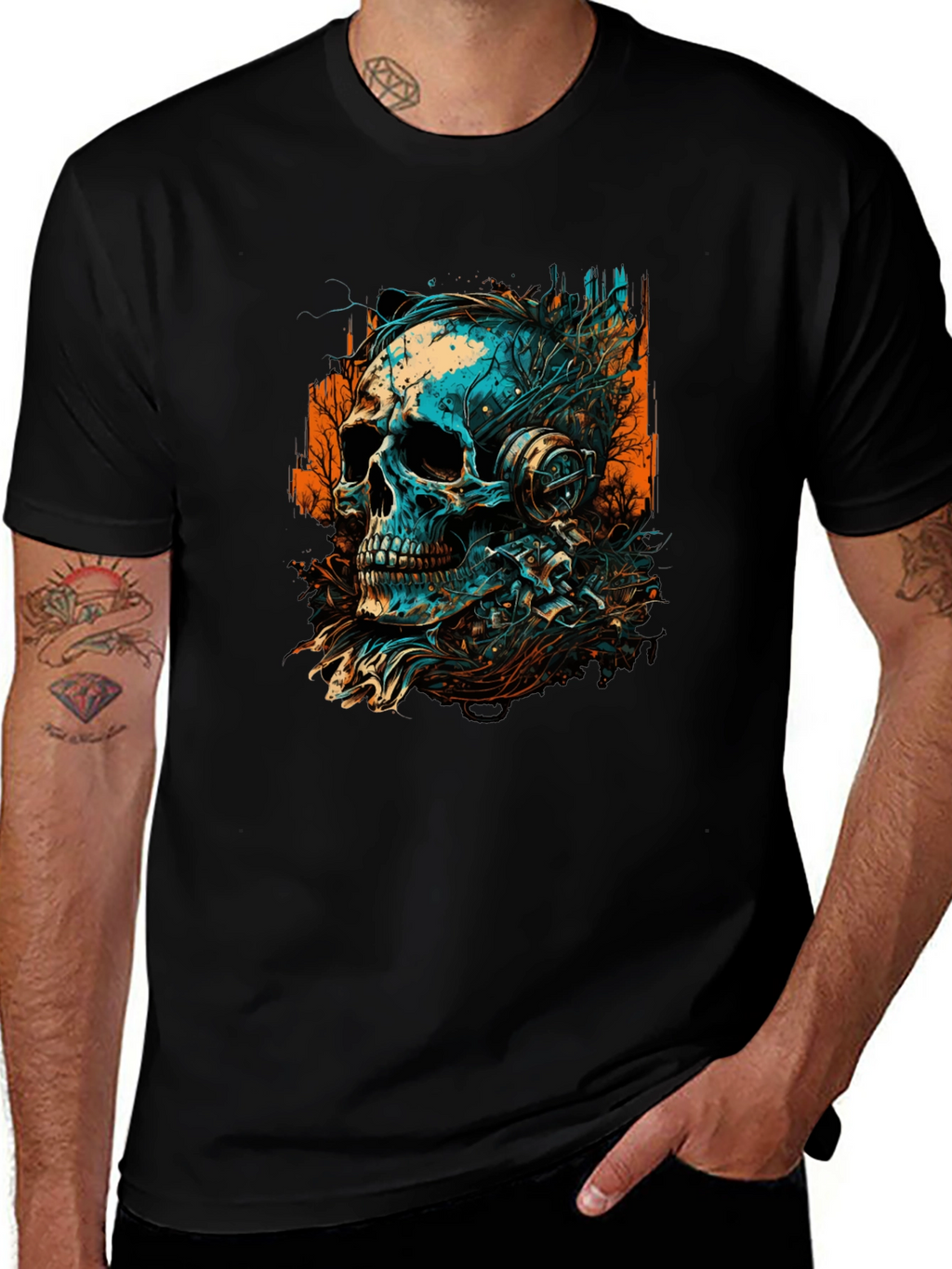 Skull Graphic Tee - Edgy Streetwear
