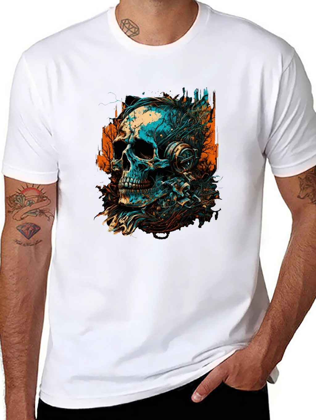 Skull Graphic Tee - Edgy Streetwear