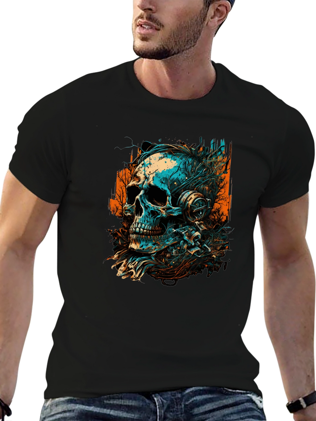 Skull Graphic Tee - Edgy Streetwear