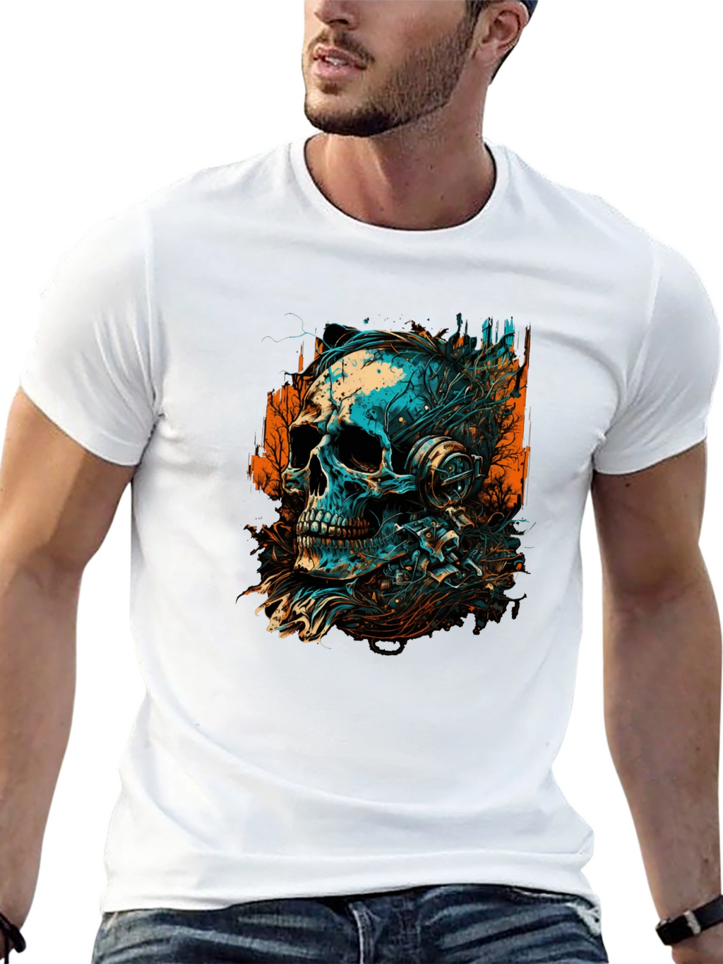 Skull Graphic Tee - Edgy Streetwear