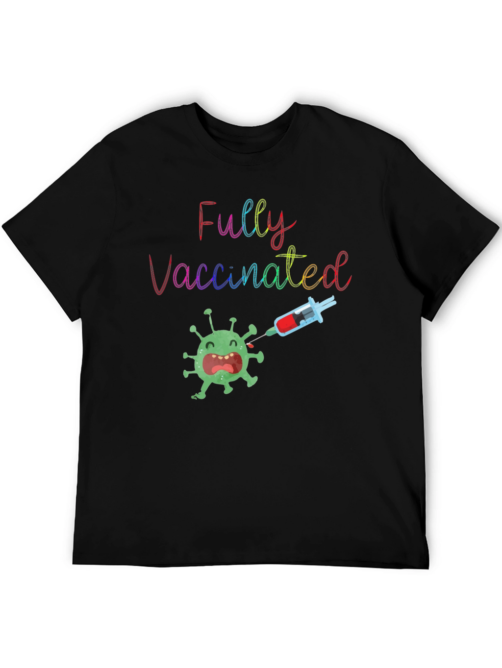 Fully Vaccinated Tee - Black Cotton Blend