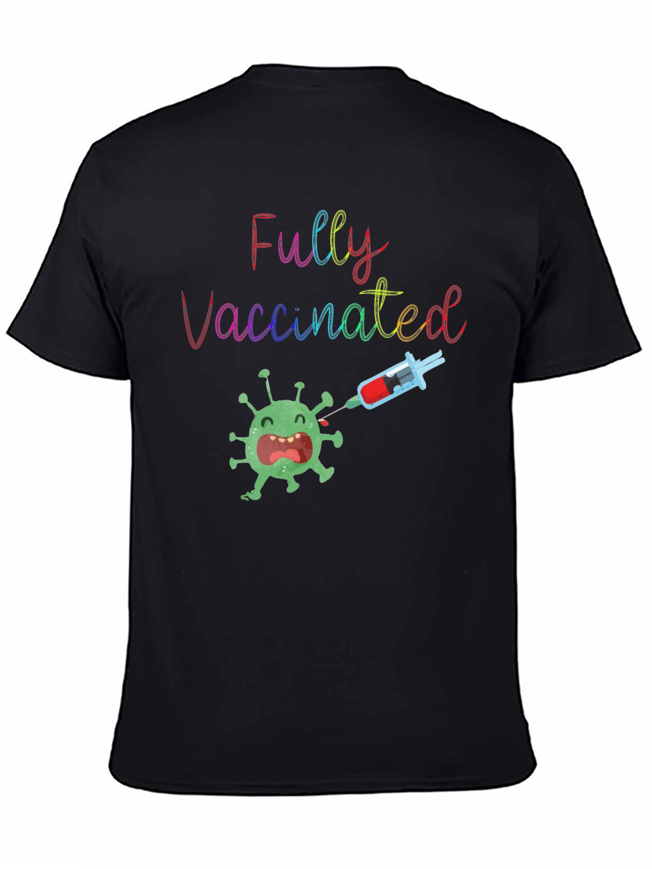 Fully Vaccinated Tee - Black Cotton Blend