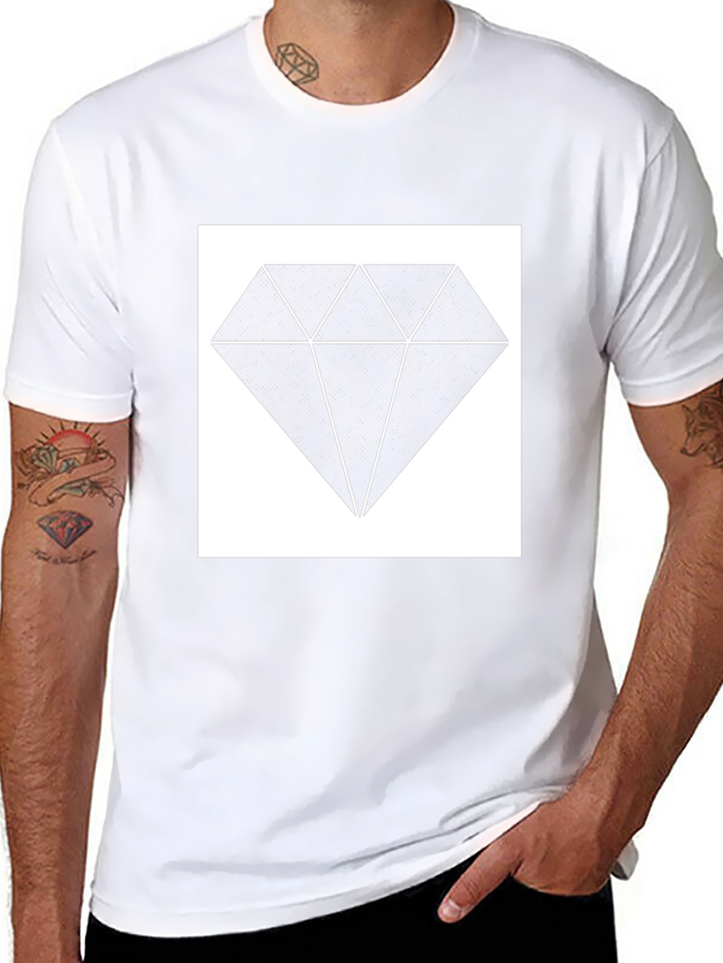 Diamond Graphic Tee - Stylish Black Shirt