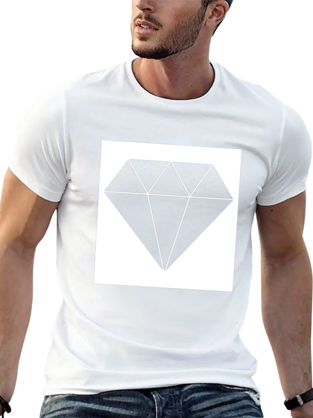 Diamond Graphic Tee - Stylish Black Shirt