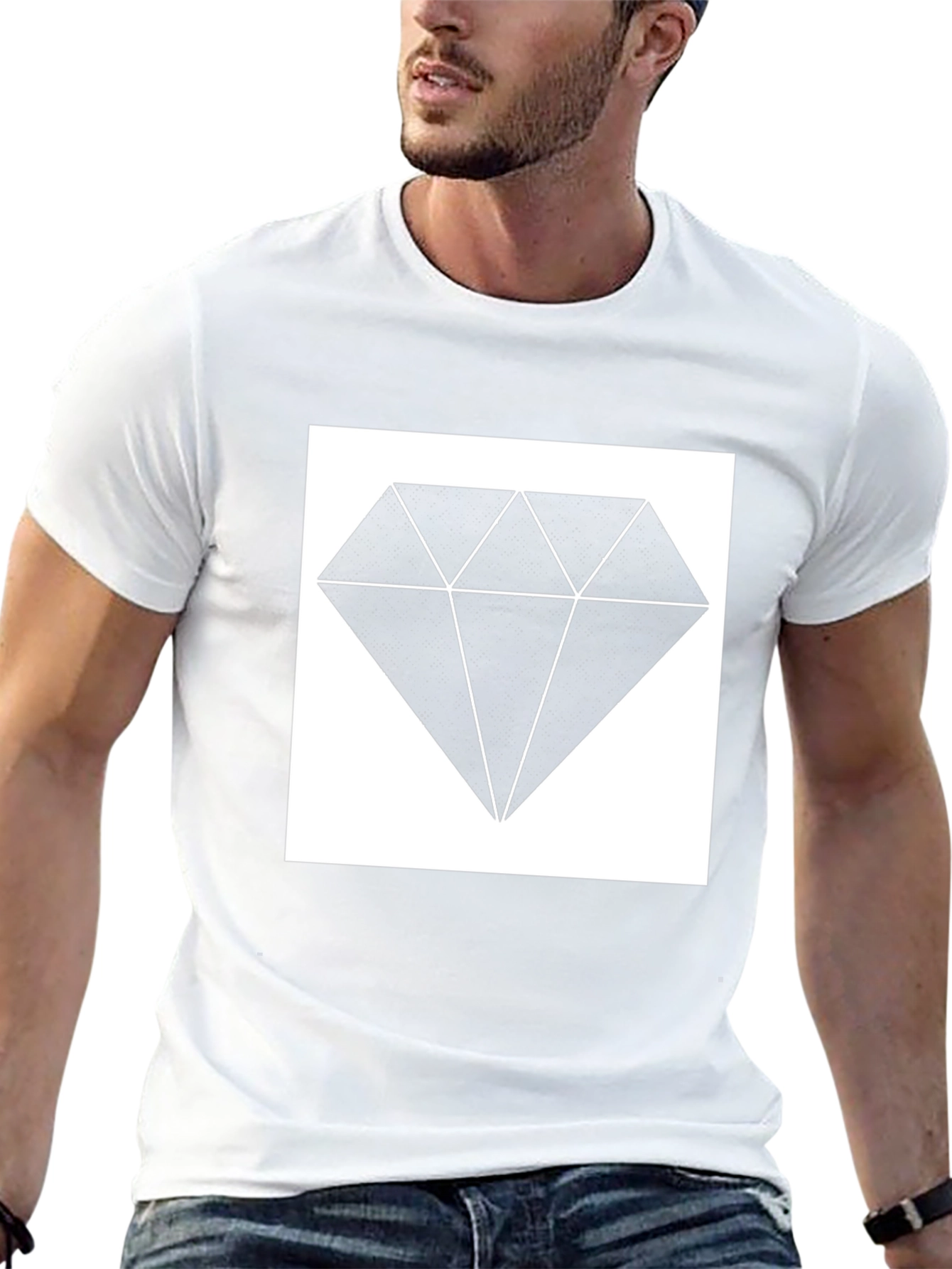 Diamond Graphic Tee - Stylish Black Shirt
