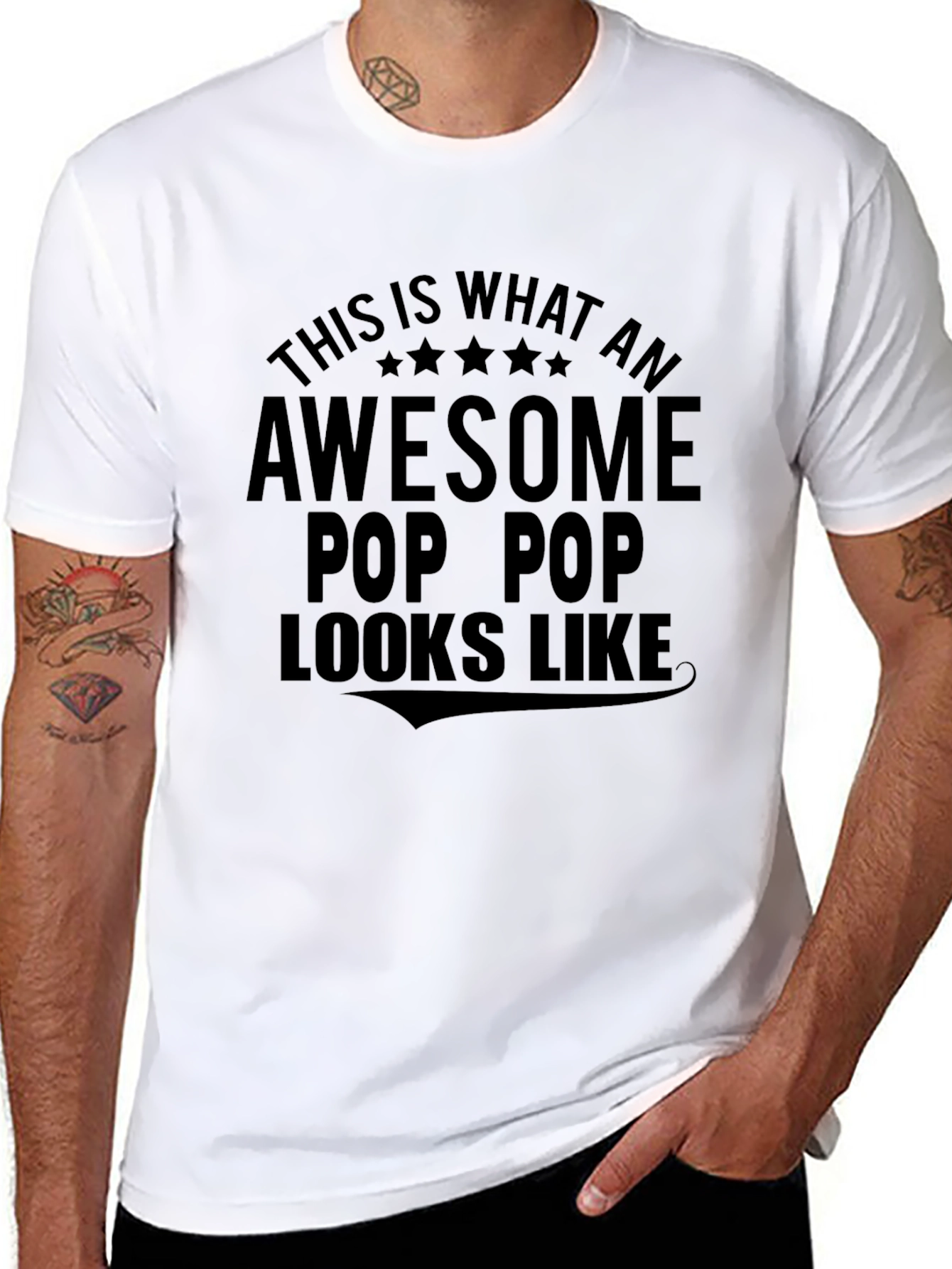Awesome Pop Pop T-Shirt - Gift for Grandfather