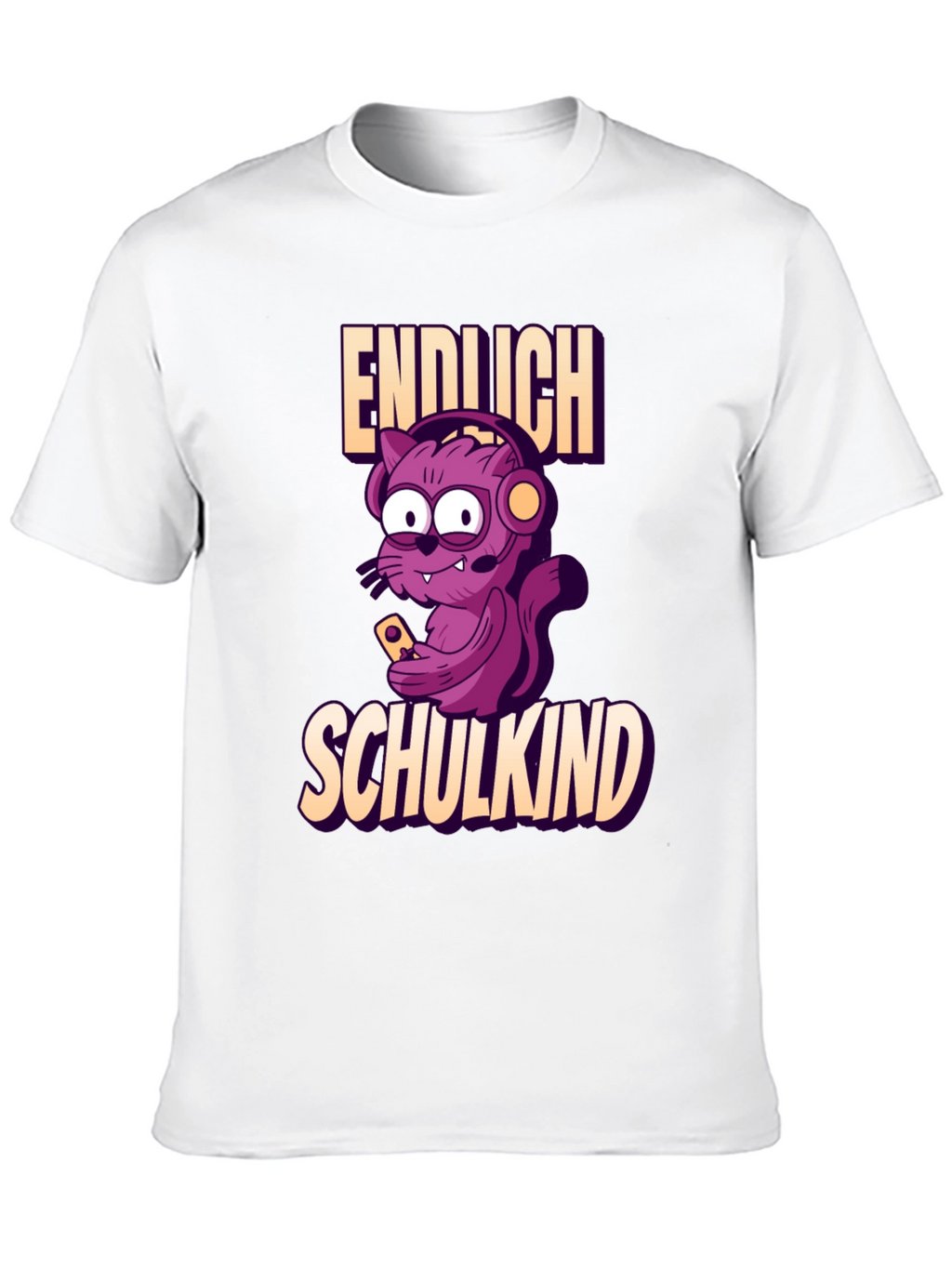 Funny Gamer Cat Endlich Schulkind T-Shirt