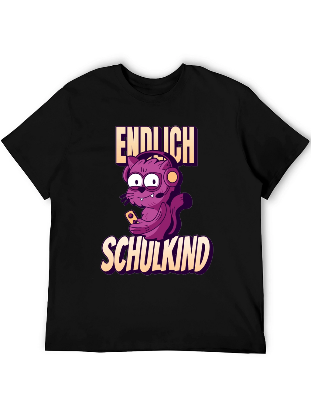Funny Gamer Cat Endlich Schulkind T-Shirt