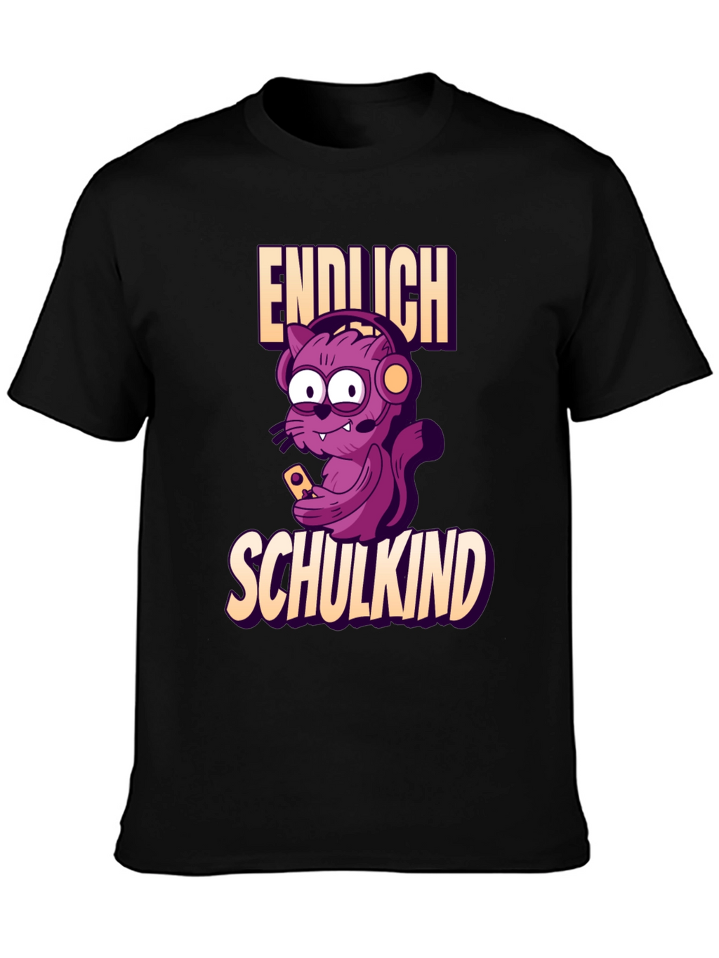 Funny Gamer Cat Endlich Schulkind T-Shirt