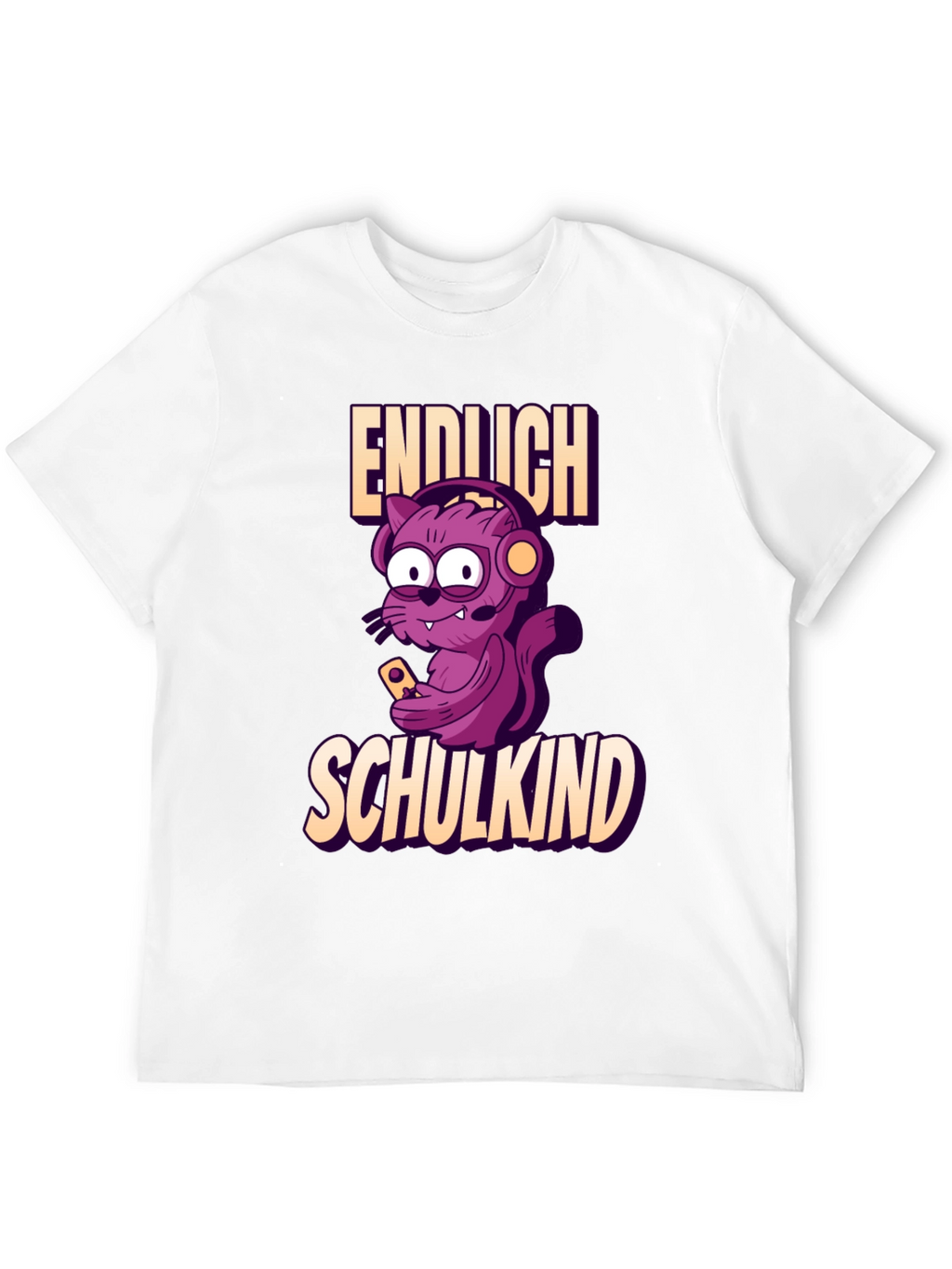 Funny Gamer Cat Endlich Schulkind T-Shirt