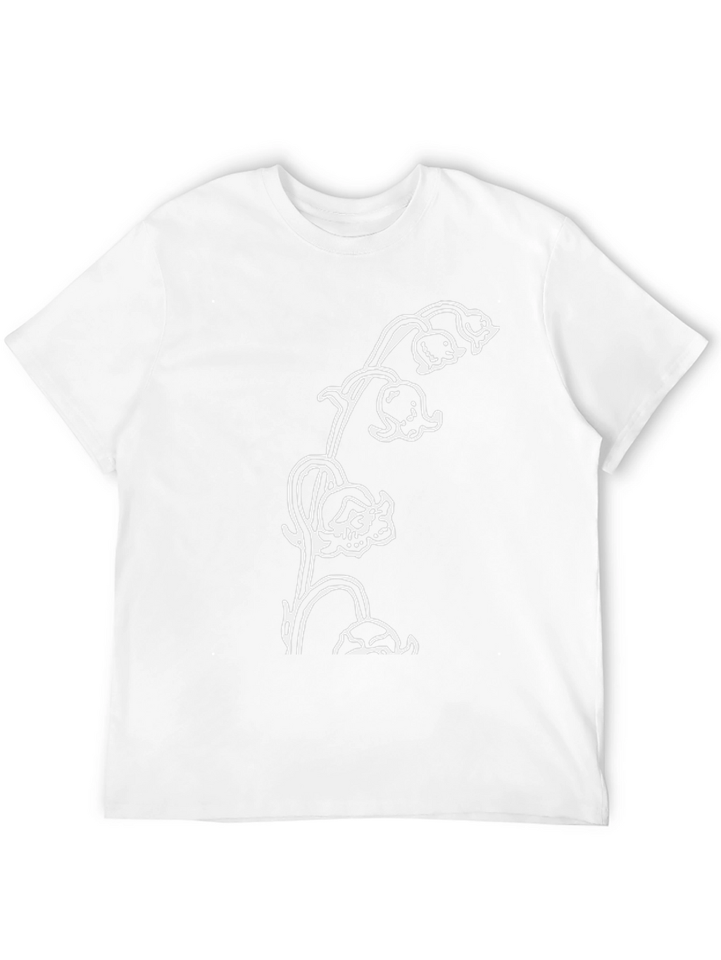 Skull Lily Graphic Tee - Black Casual T-Shirt