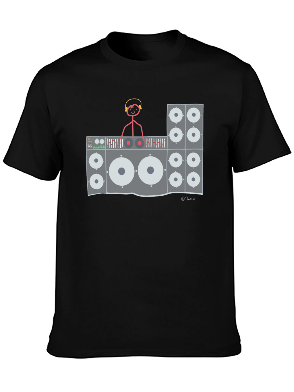 DJ Stick Figure Graphic Tee