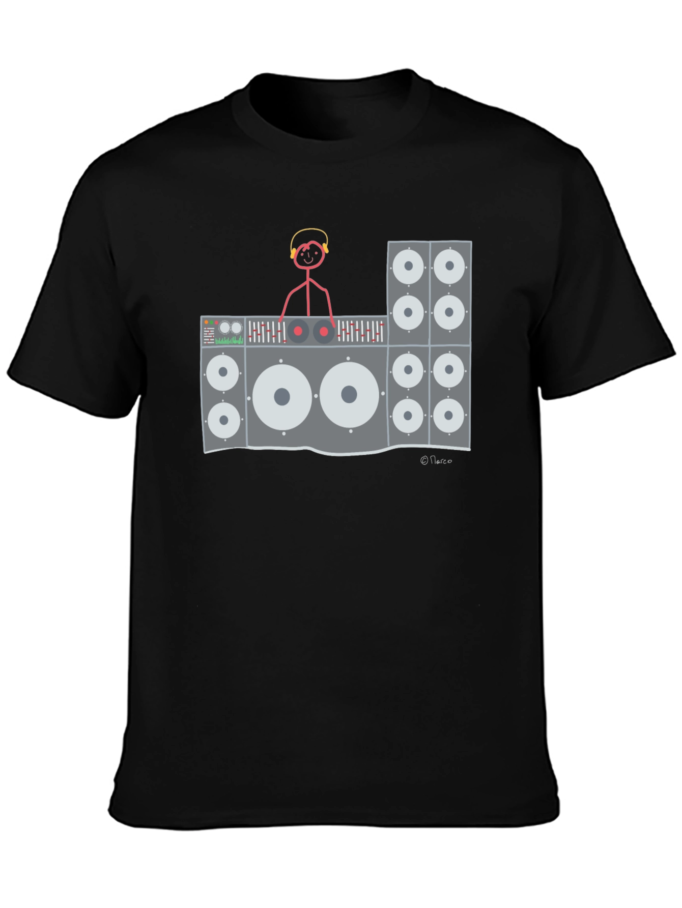 DJ Stick Figure Graphic Tee