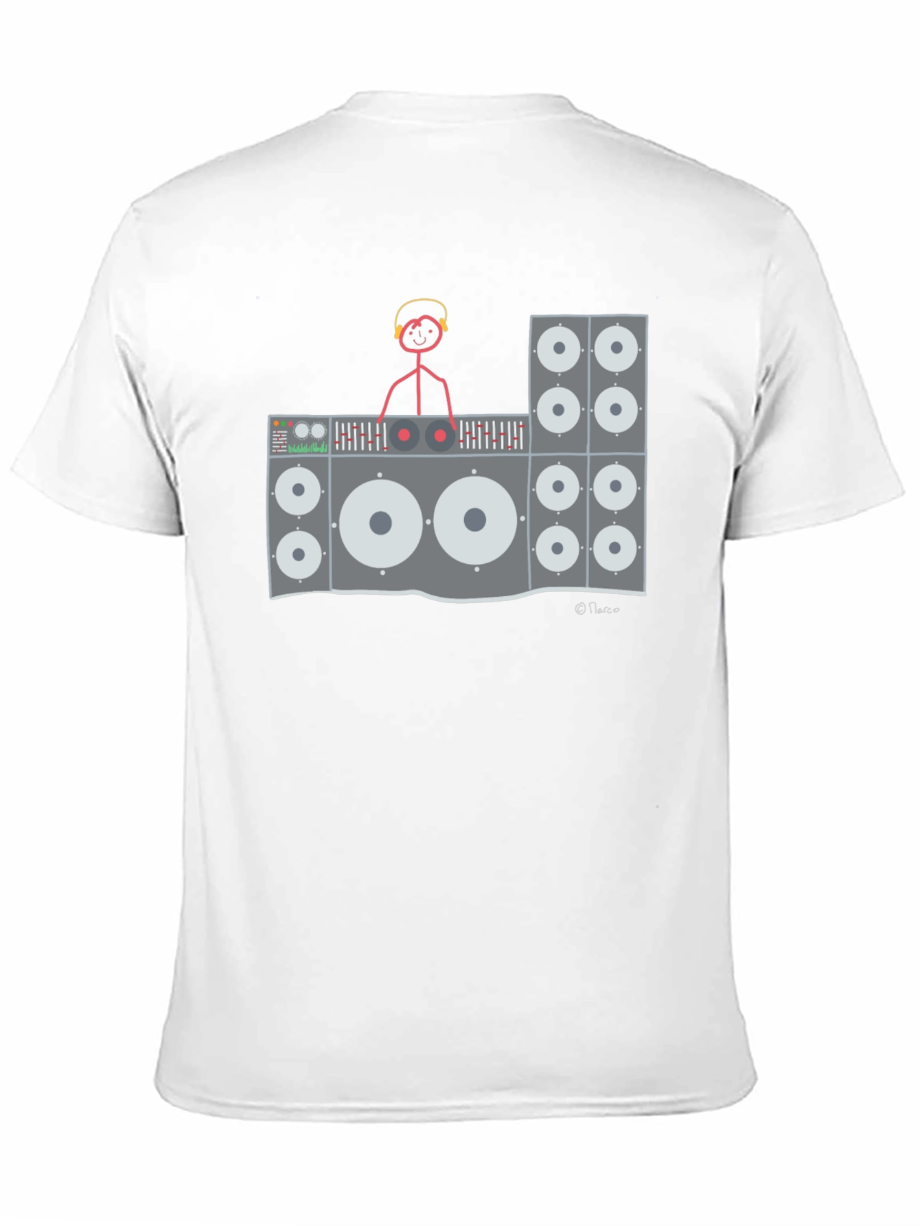 DJ Stick Figure Graphic Tee