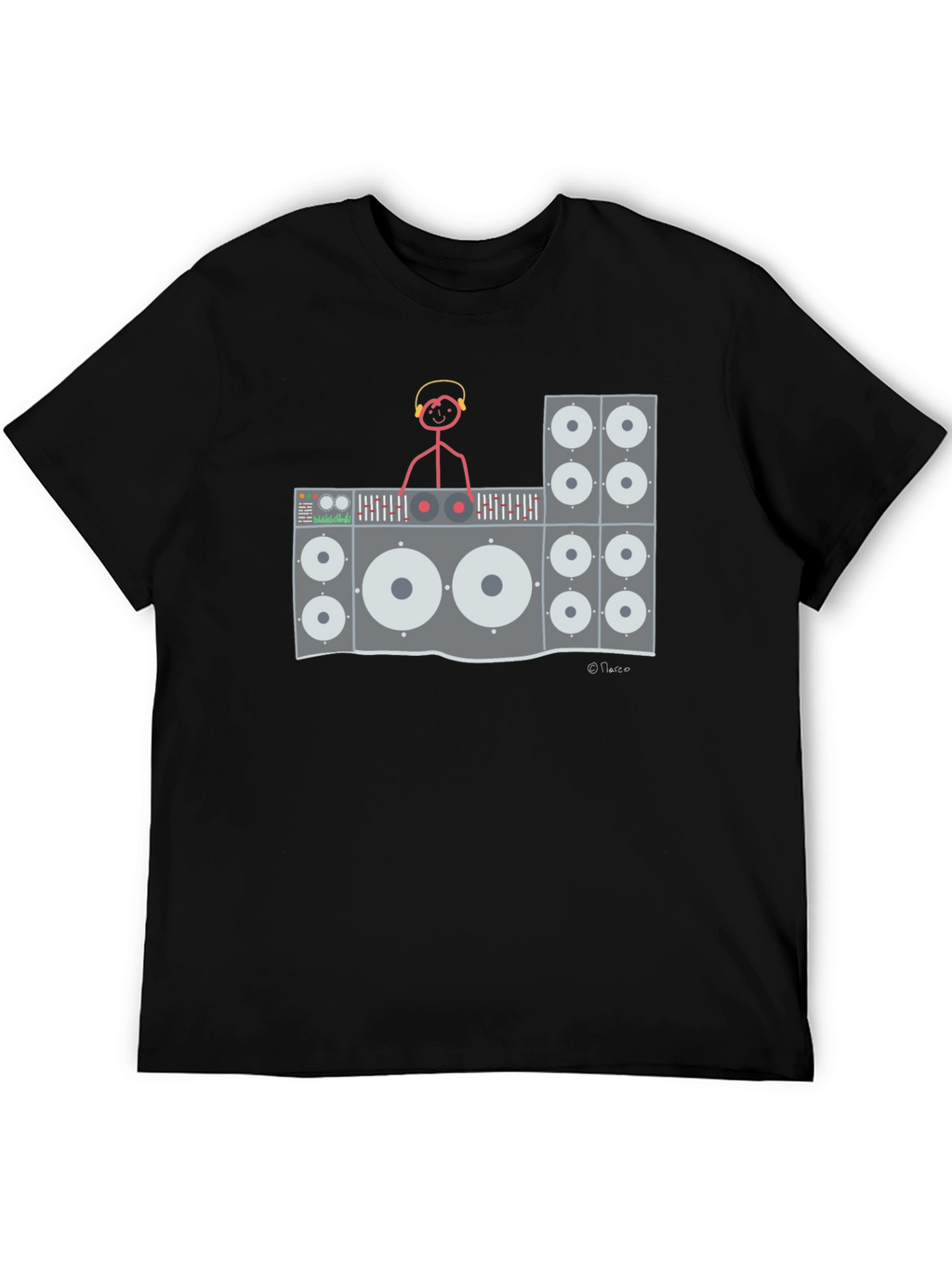 DJ Stick Figure Graphic Tee