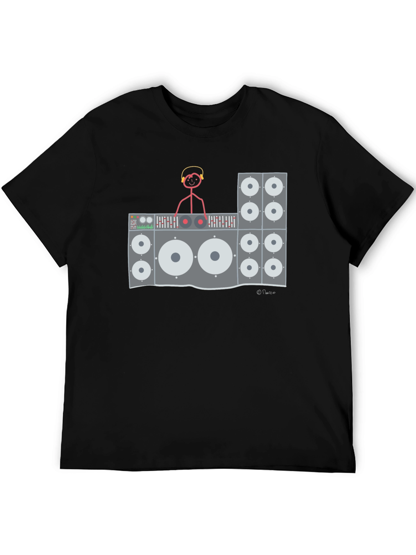 DJ Stick Figure Graphic Tee