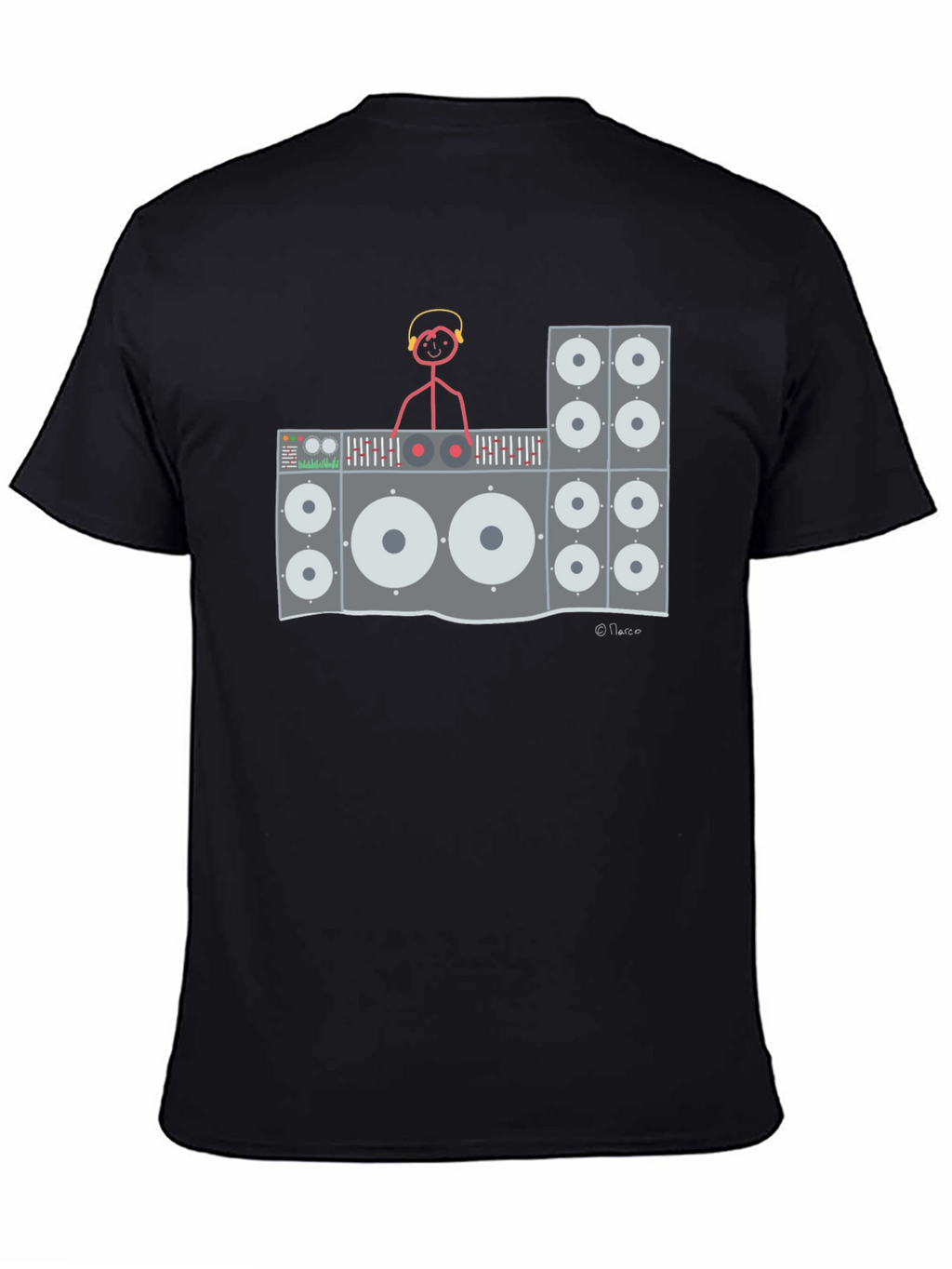 DJ Stick Figure Graphic Tee