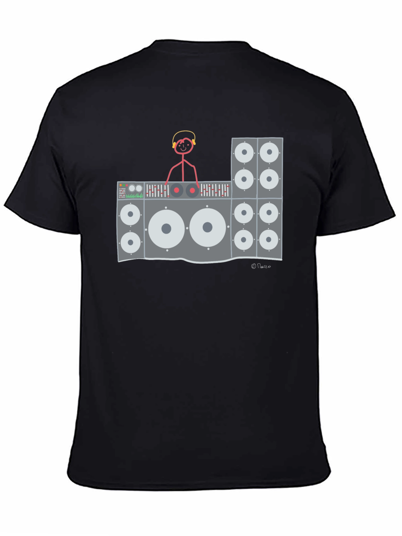 DJ Stick Figure Graphic Tee