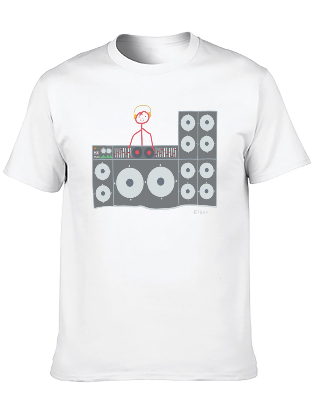 DJ Stick Figure Graphic Tee