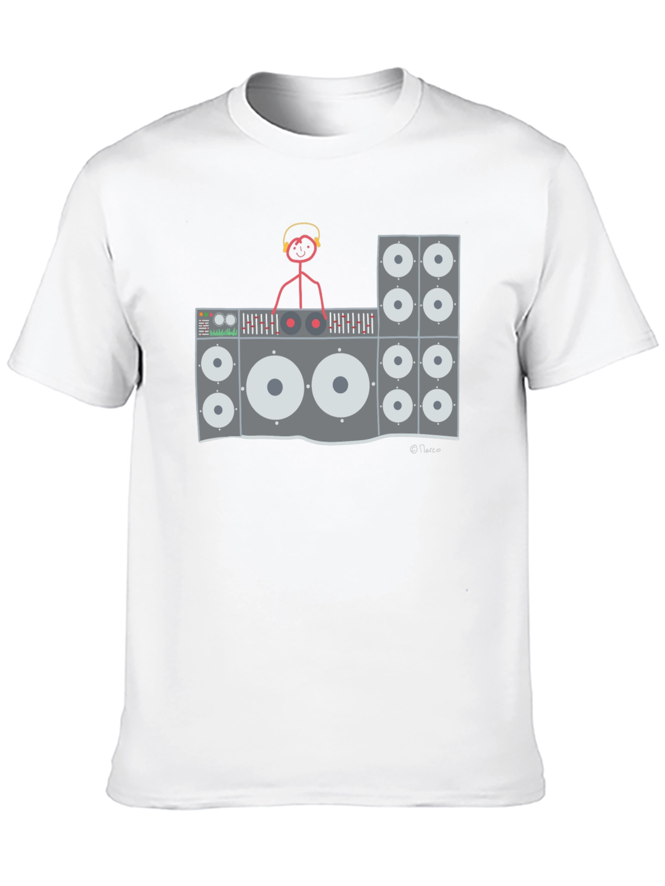 DJ Stick Figure Graphic Tee