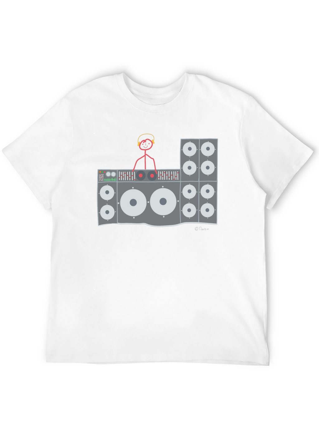 DJ Stick Figure Graphic Tee