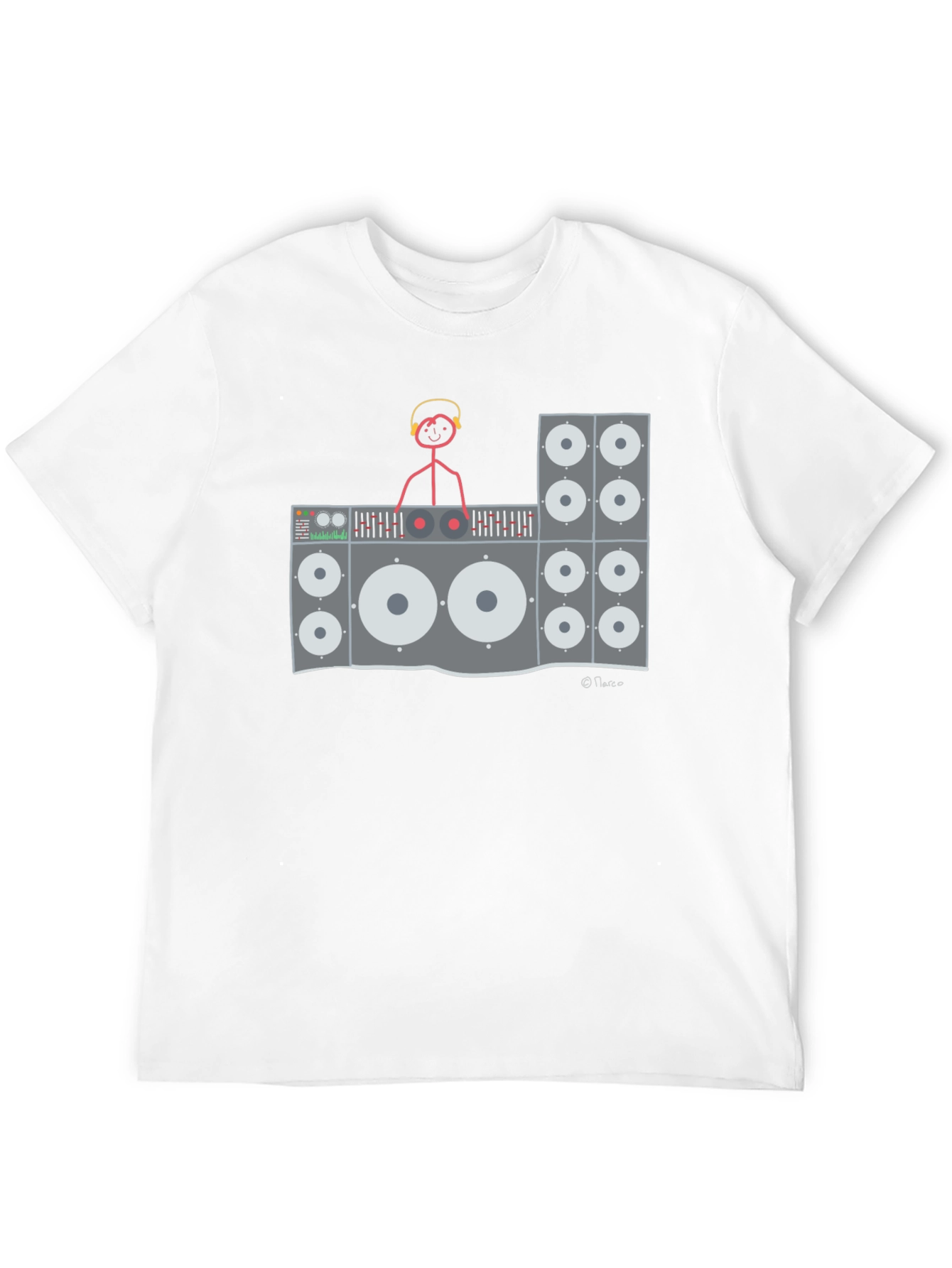DJ Stick Figure Graphic Tee