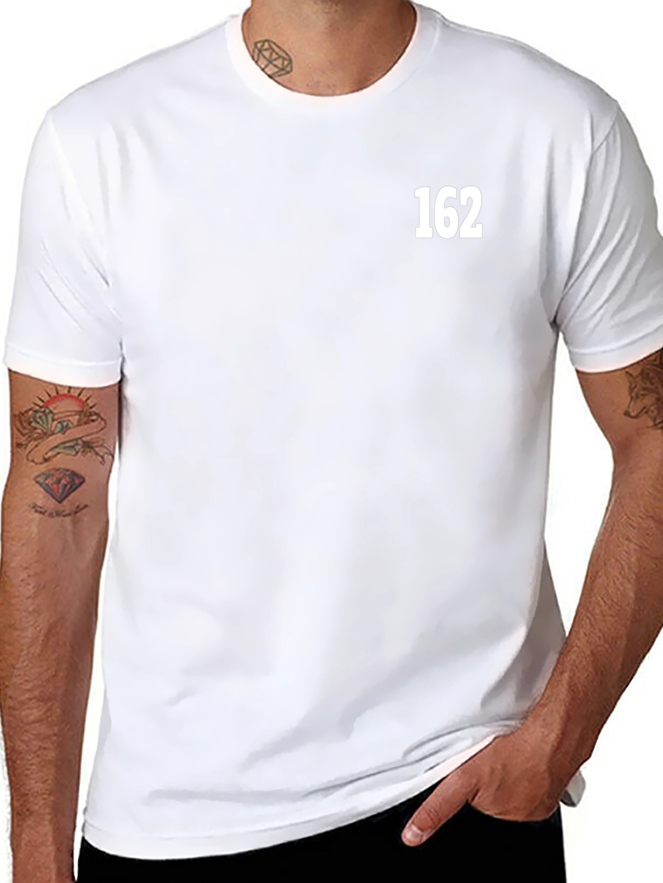 Mens Black T-Shirt with 162 Graphic