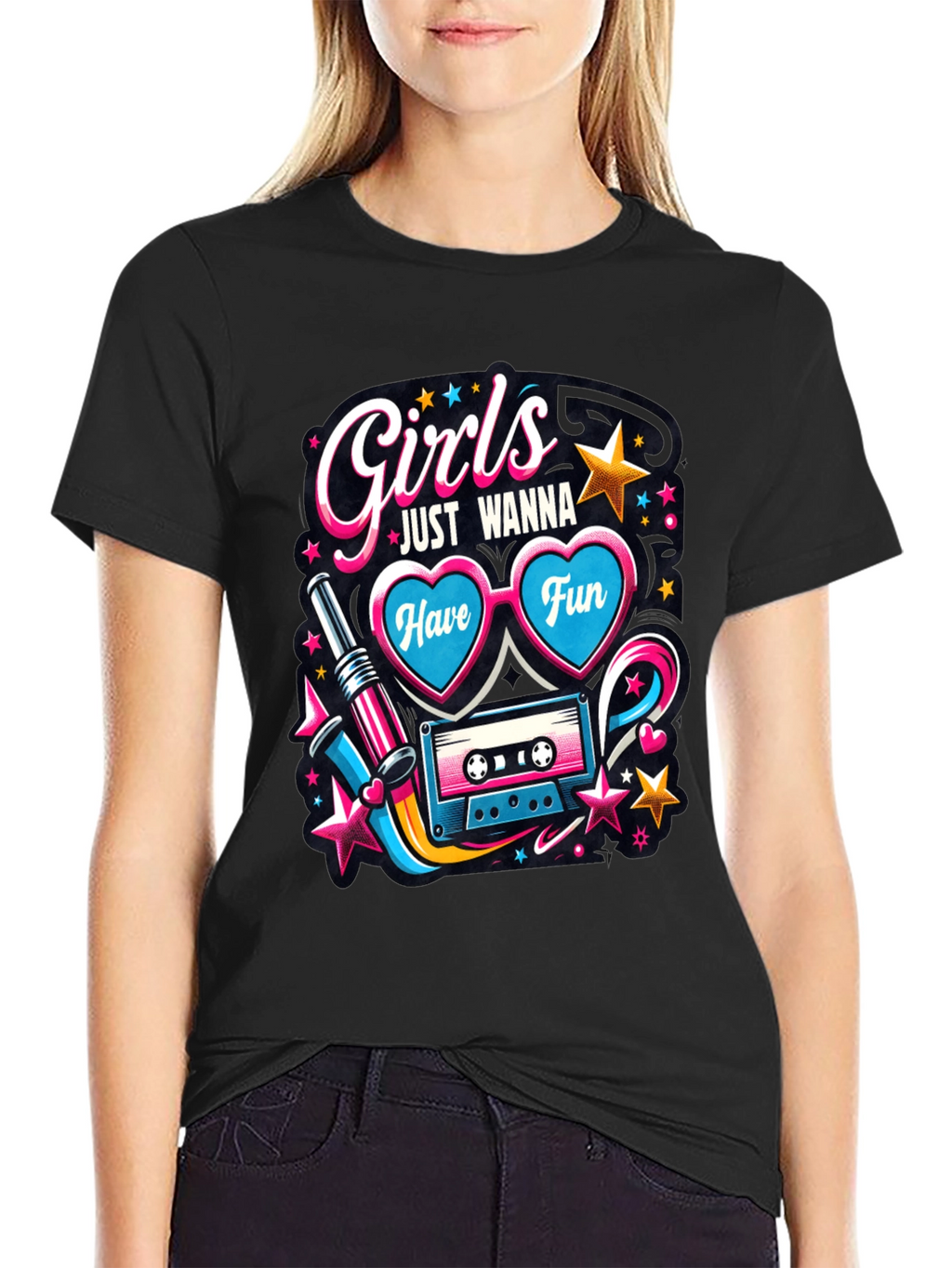 Girls Just Wanna Have Fun Graphic Tee