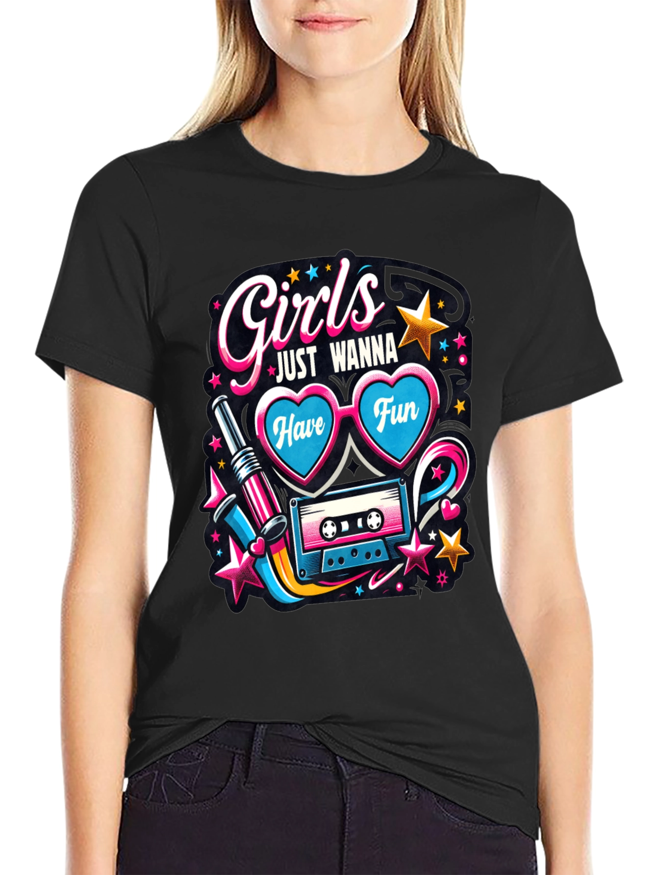 Girls Just Wanna Have Fun Graphic Tee