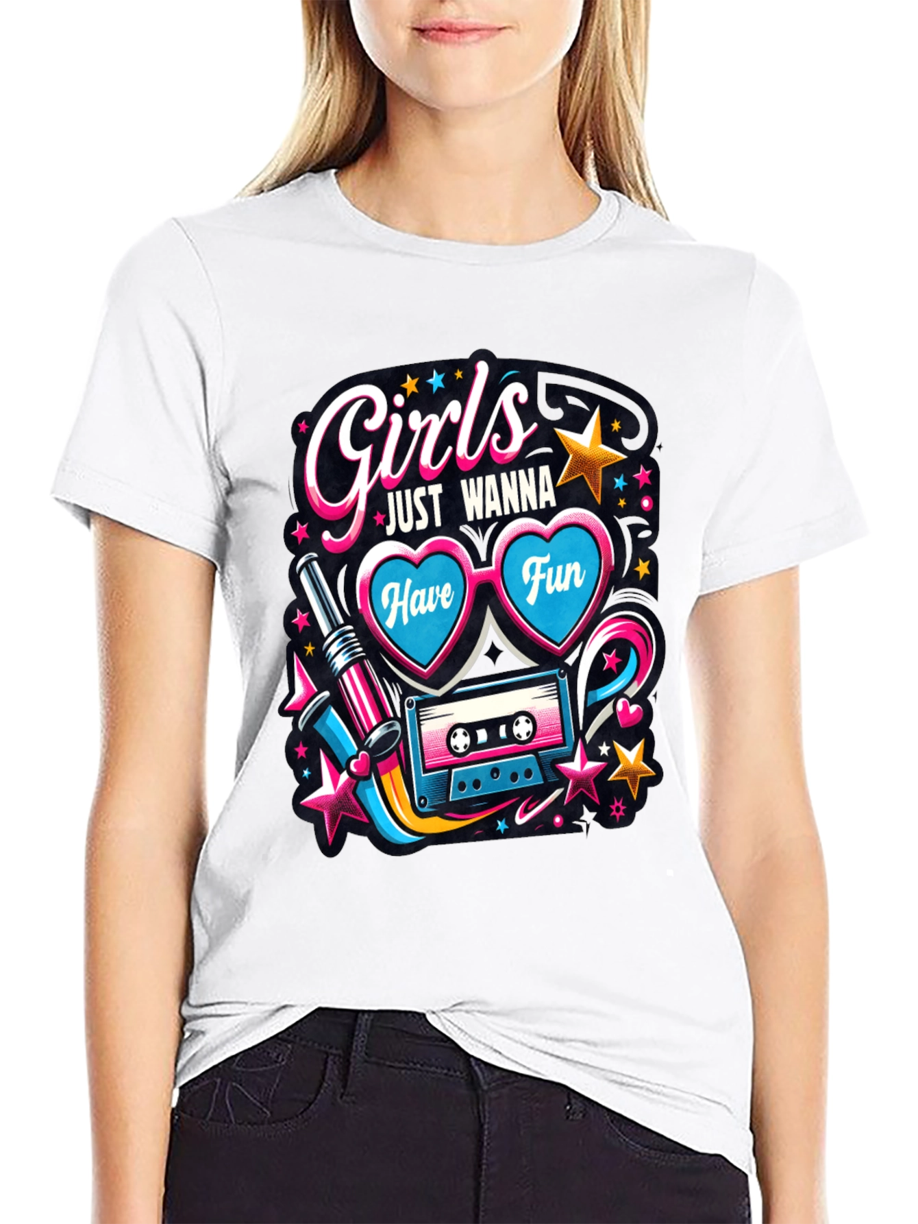 Girls Just Wanna Have Fun Graphic Tee