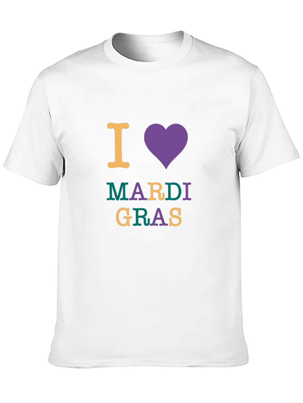I Love Mardi Gras Graphic Tee - Unisex Black T-Shirt