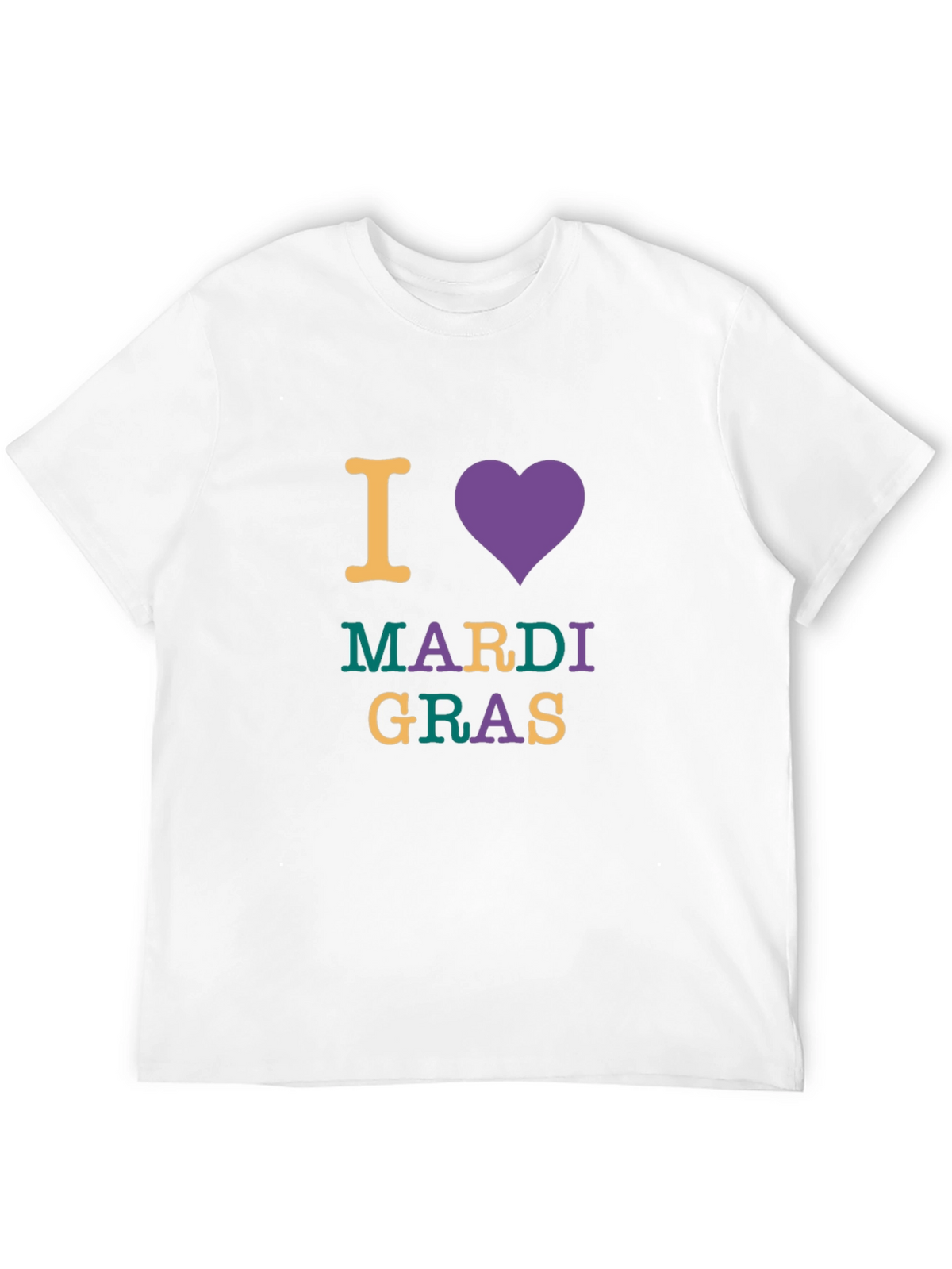 I Love Mardi Gras Graphic Tee - Unisex Black T-Shirt